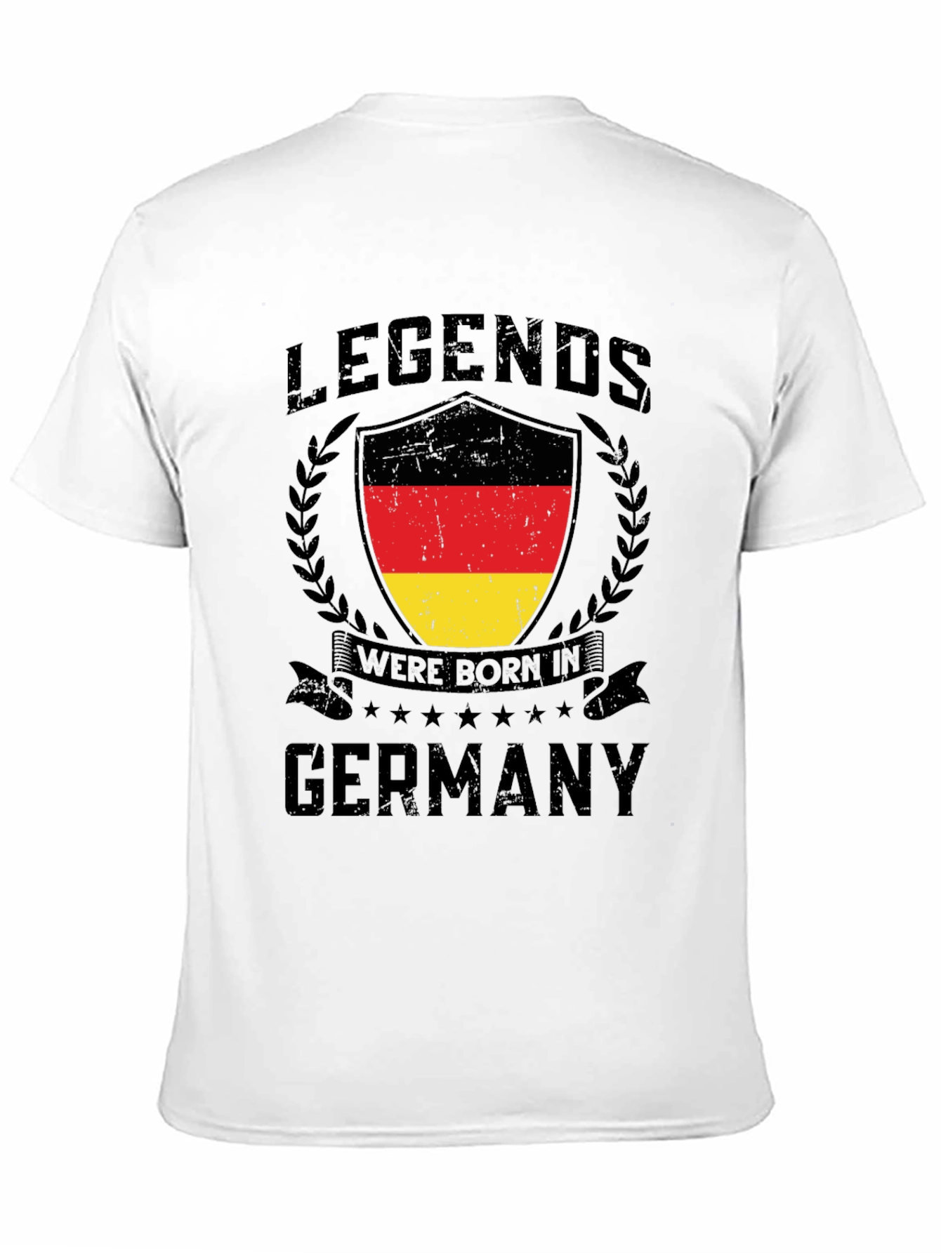 Legends Born in Germany Black T-Shirt