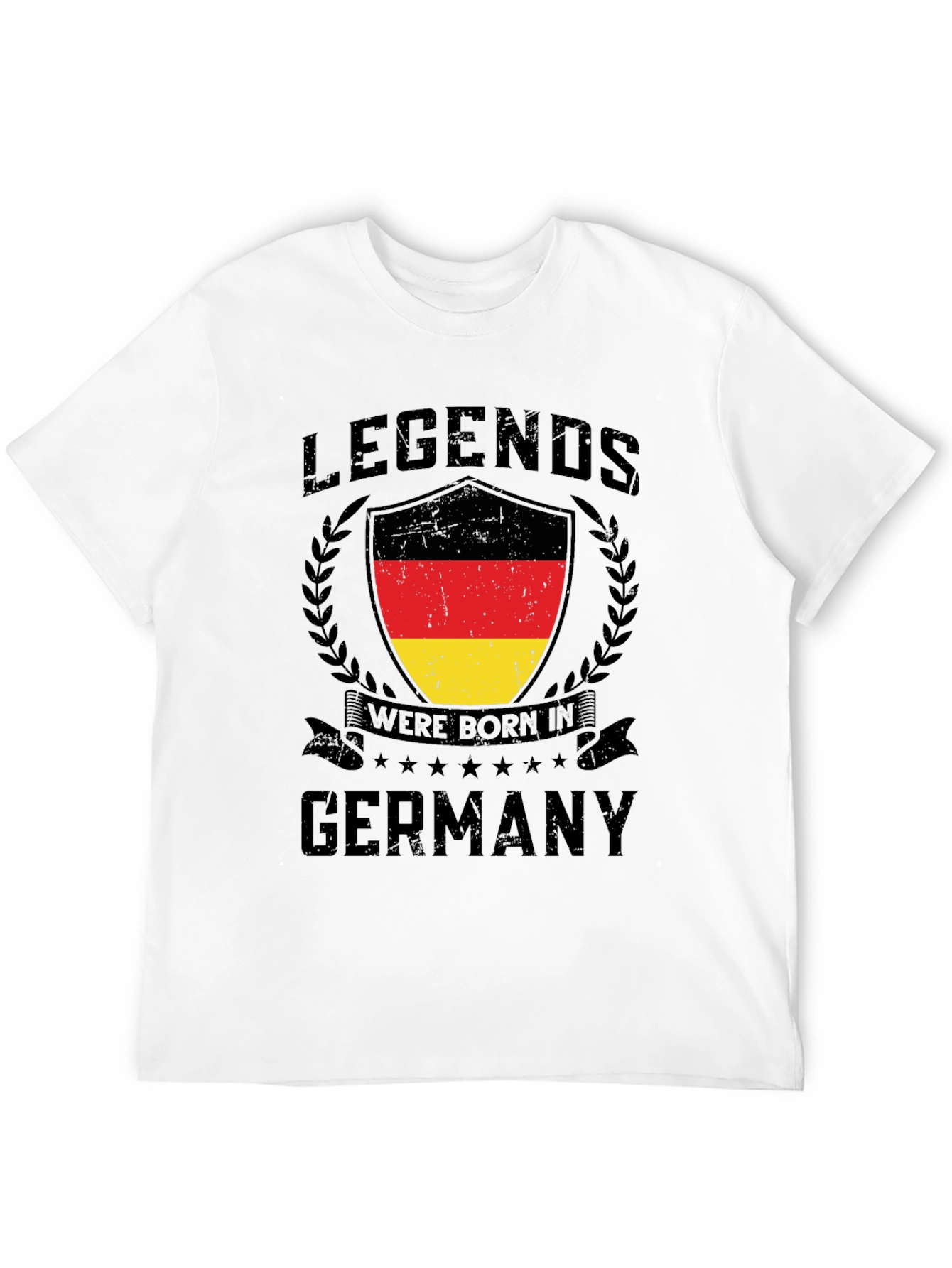 Legends Born in Germany Black T-Shirt