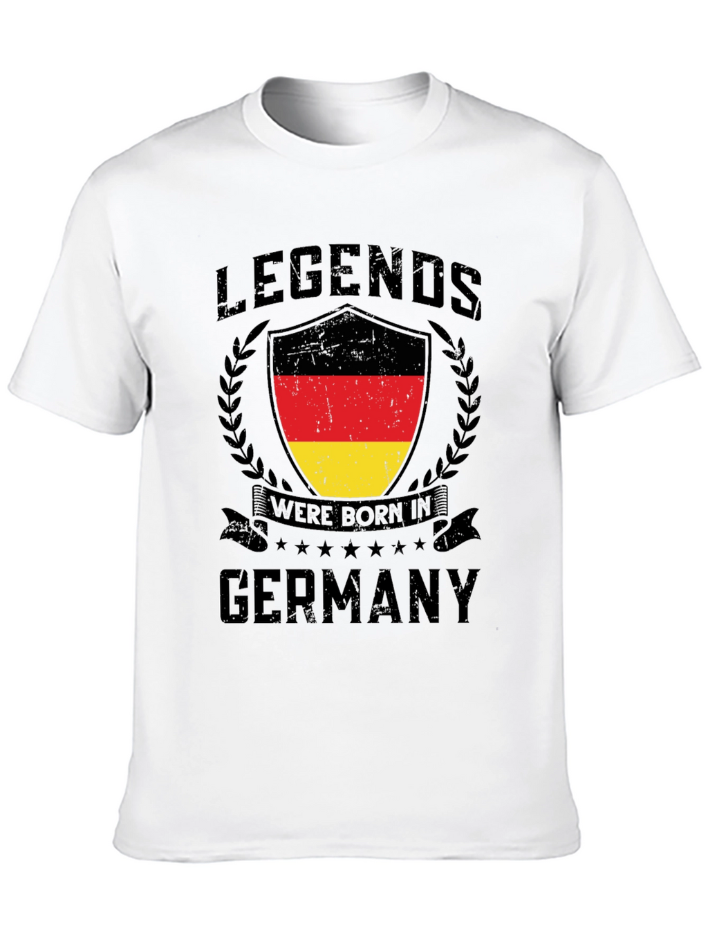 Legends Born in Germany Black T-Shirt