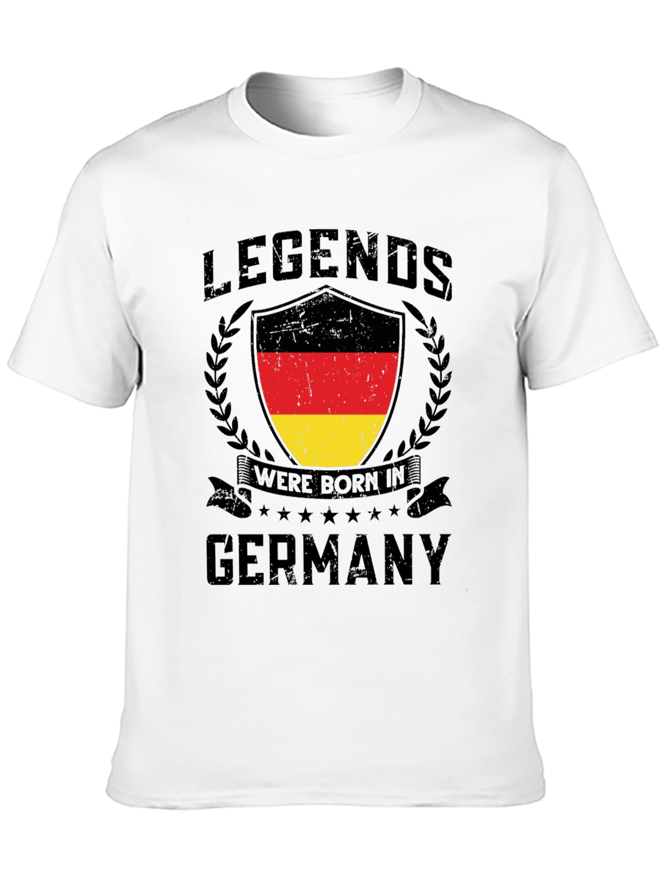 Legends Born in Germany Black T-Shirt