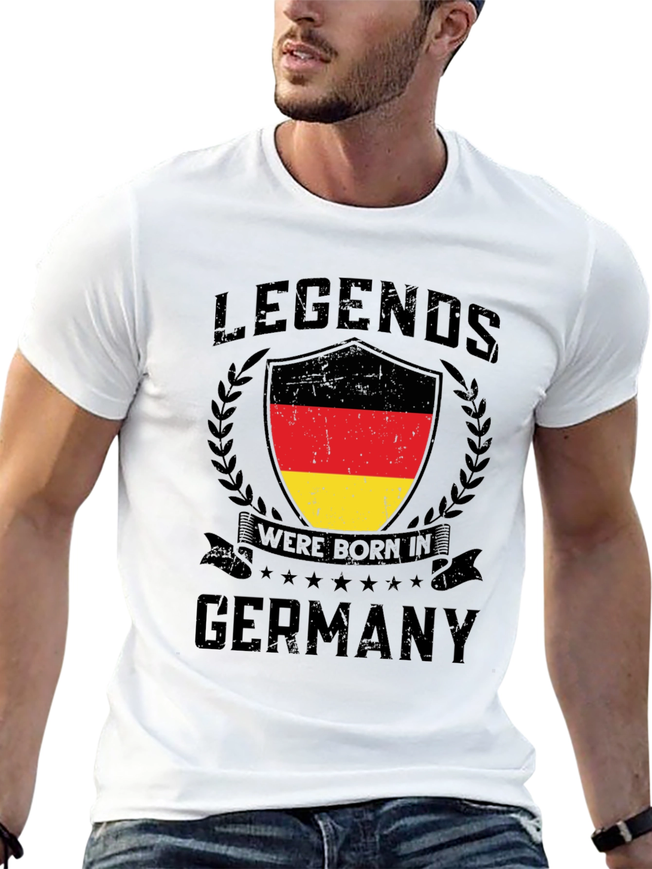 Legends Born in Germany Black T-Shirt