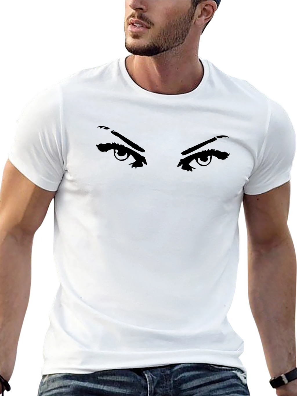 Intriguing Eyes Black T-Shirt