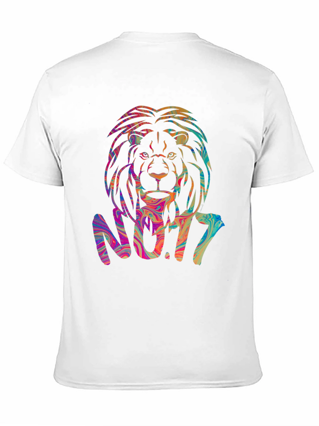 Psychedelic Lion Graphic Black T-Shirt