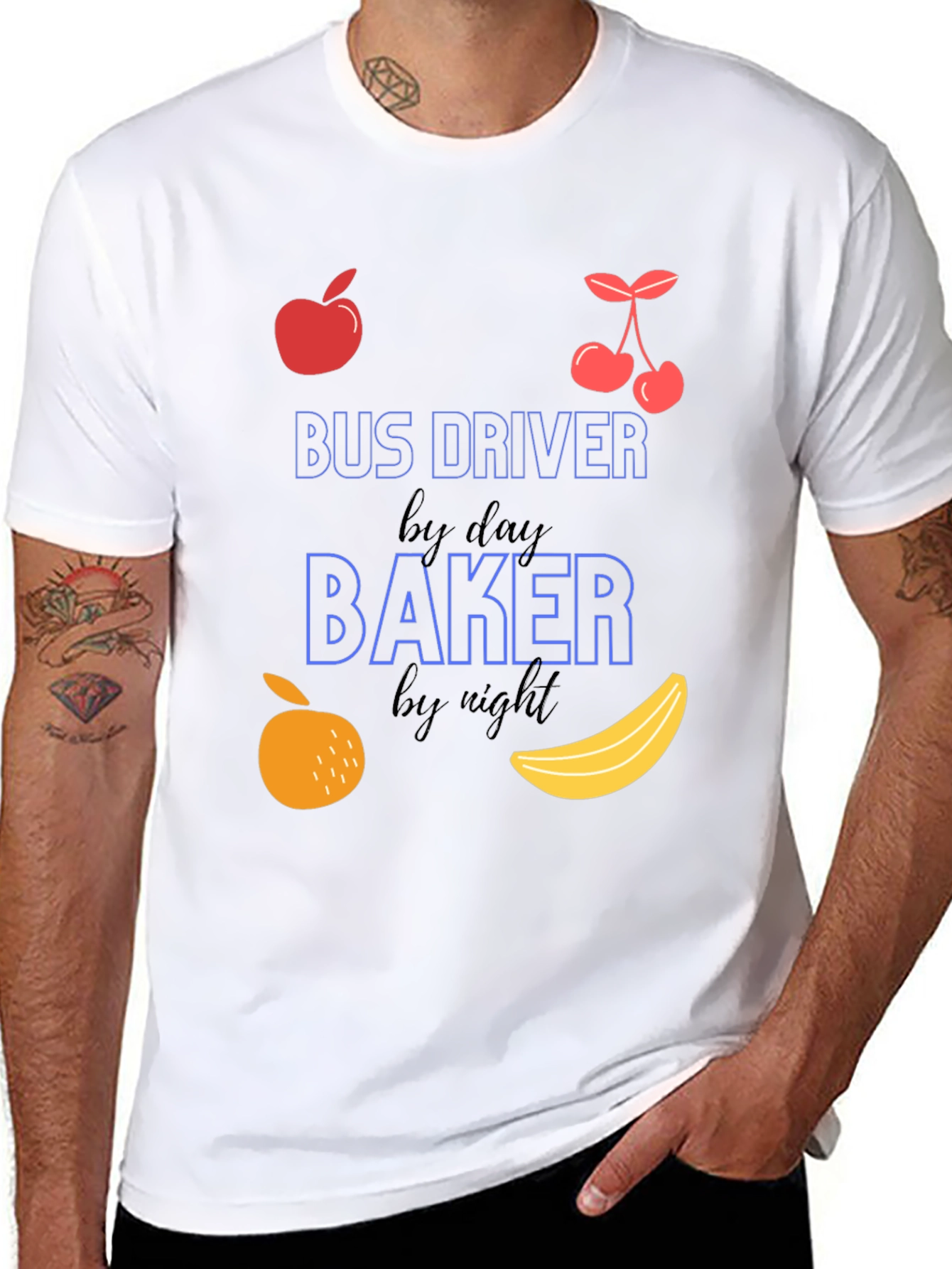 Bus Driver by Day Baker by Night Graphic Tee
