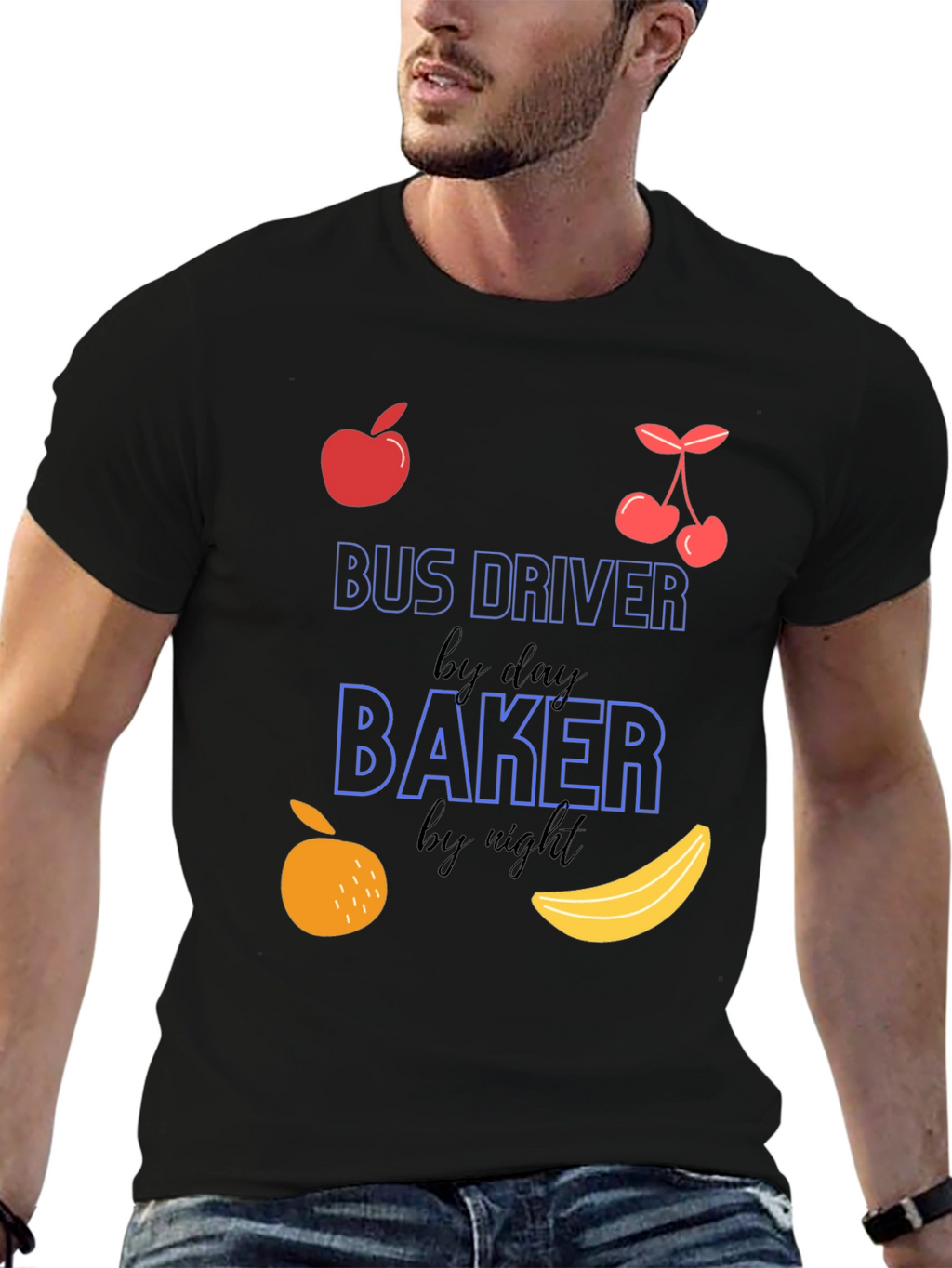 Bus Driver by Day Baker by Night Graphic Tee