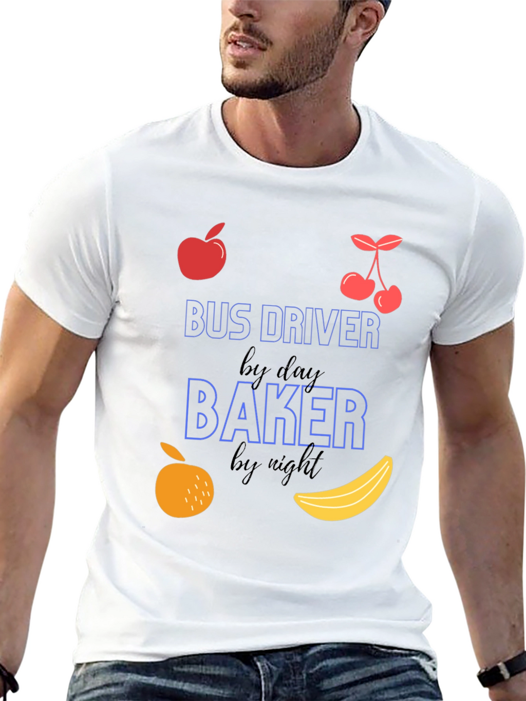 Bus Driver by Day Baker by Night Graphic Tee