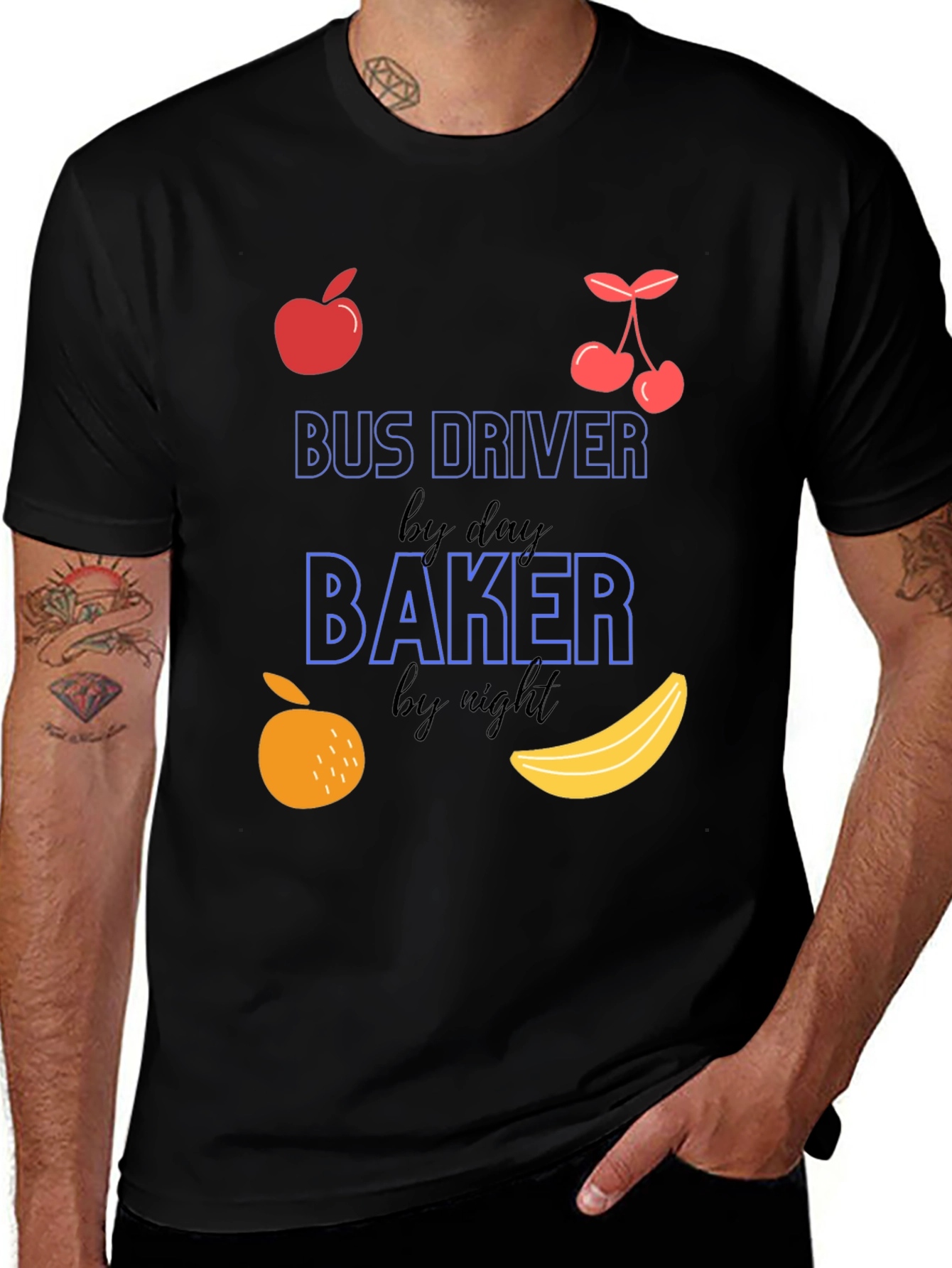 Bus Driver by Day Baker by Night Graphic Tee