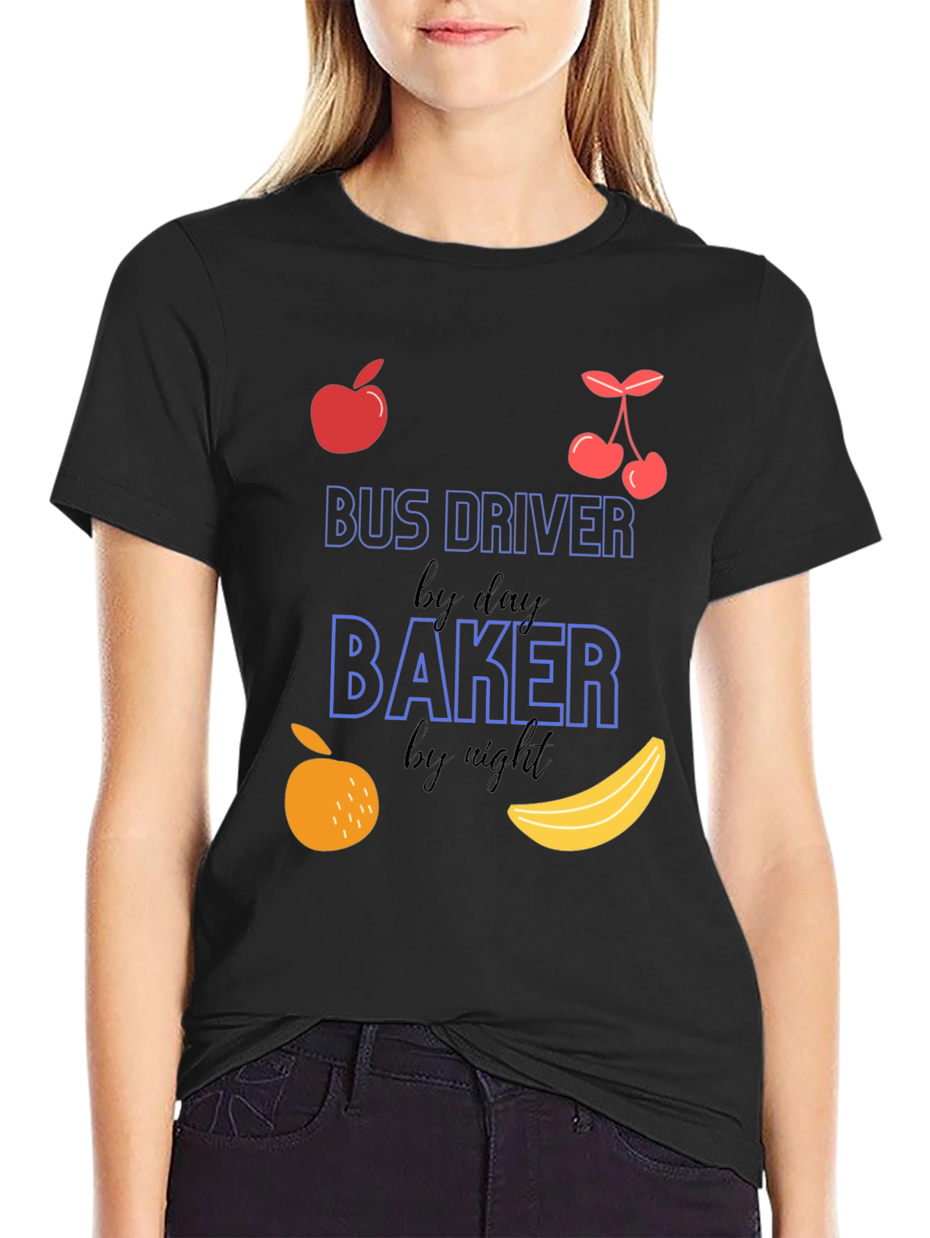 Bus Driver by Day Baker by Night Graphic Tee