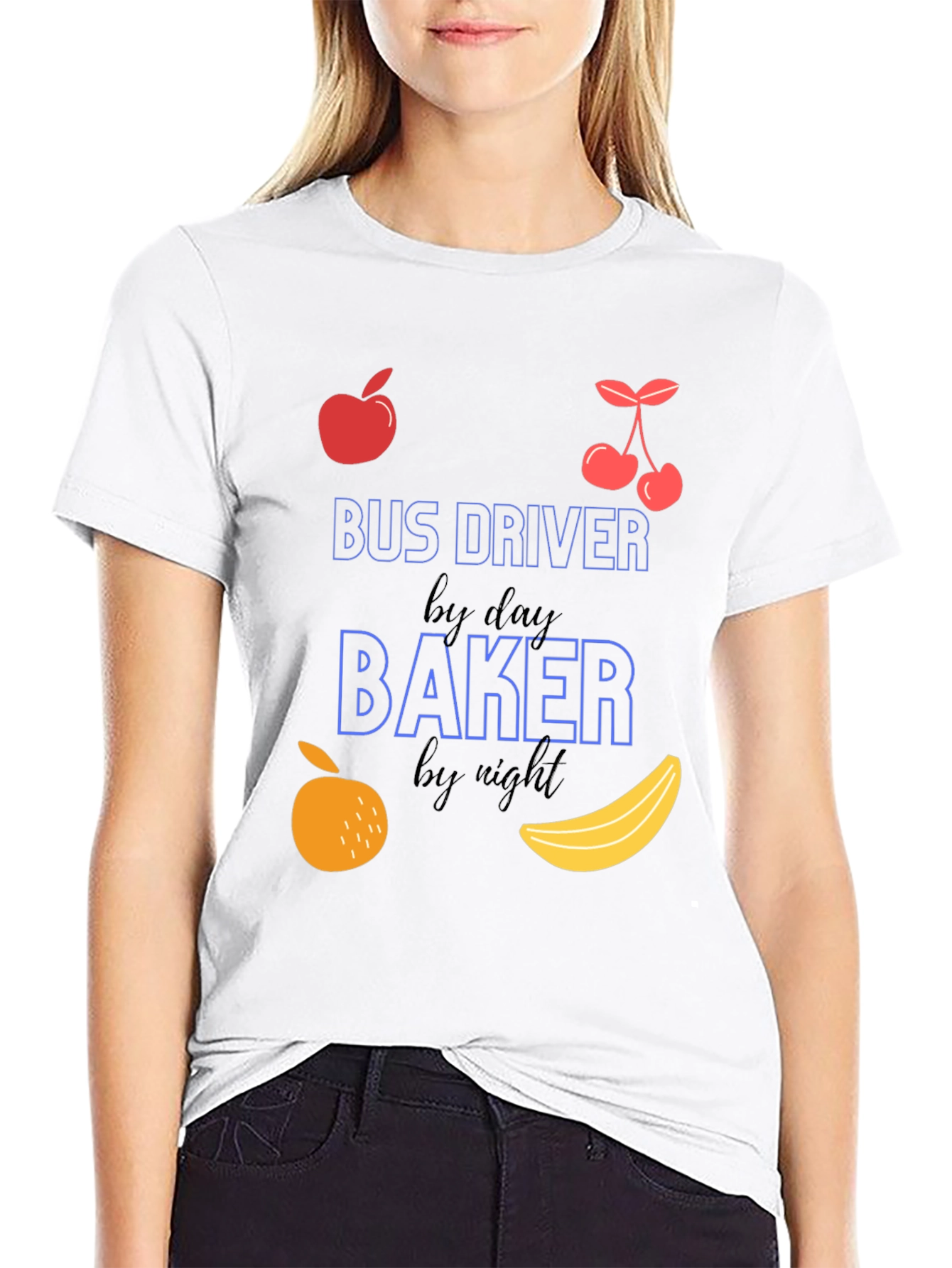 Bus Driver by Day Baker by Night Graphic Tee