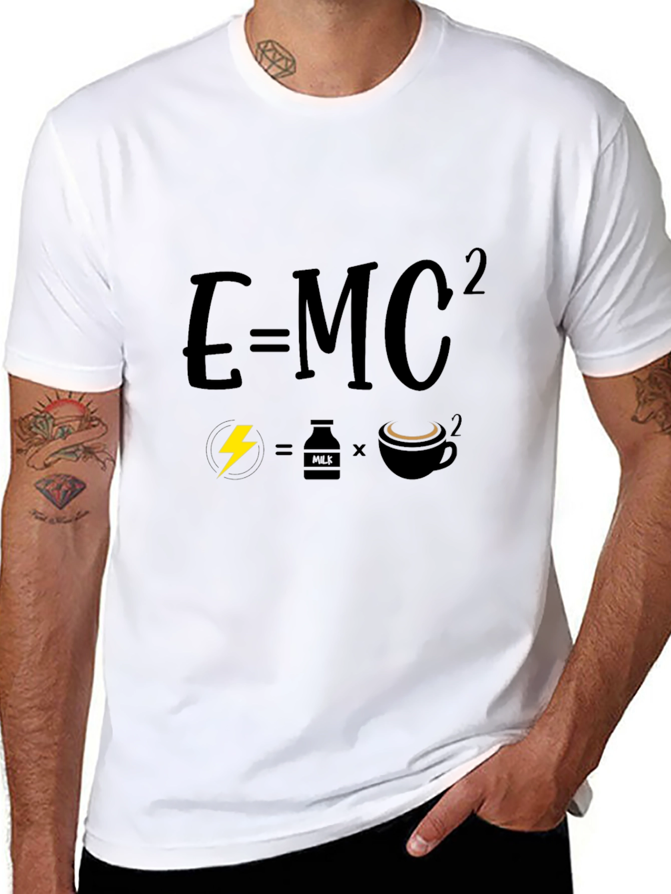Science Humor Graphic Tee - Energy Equals Coffee