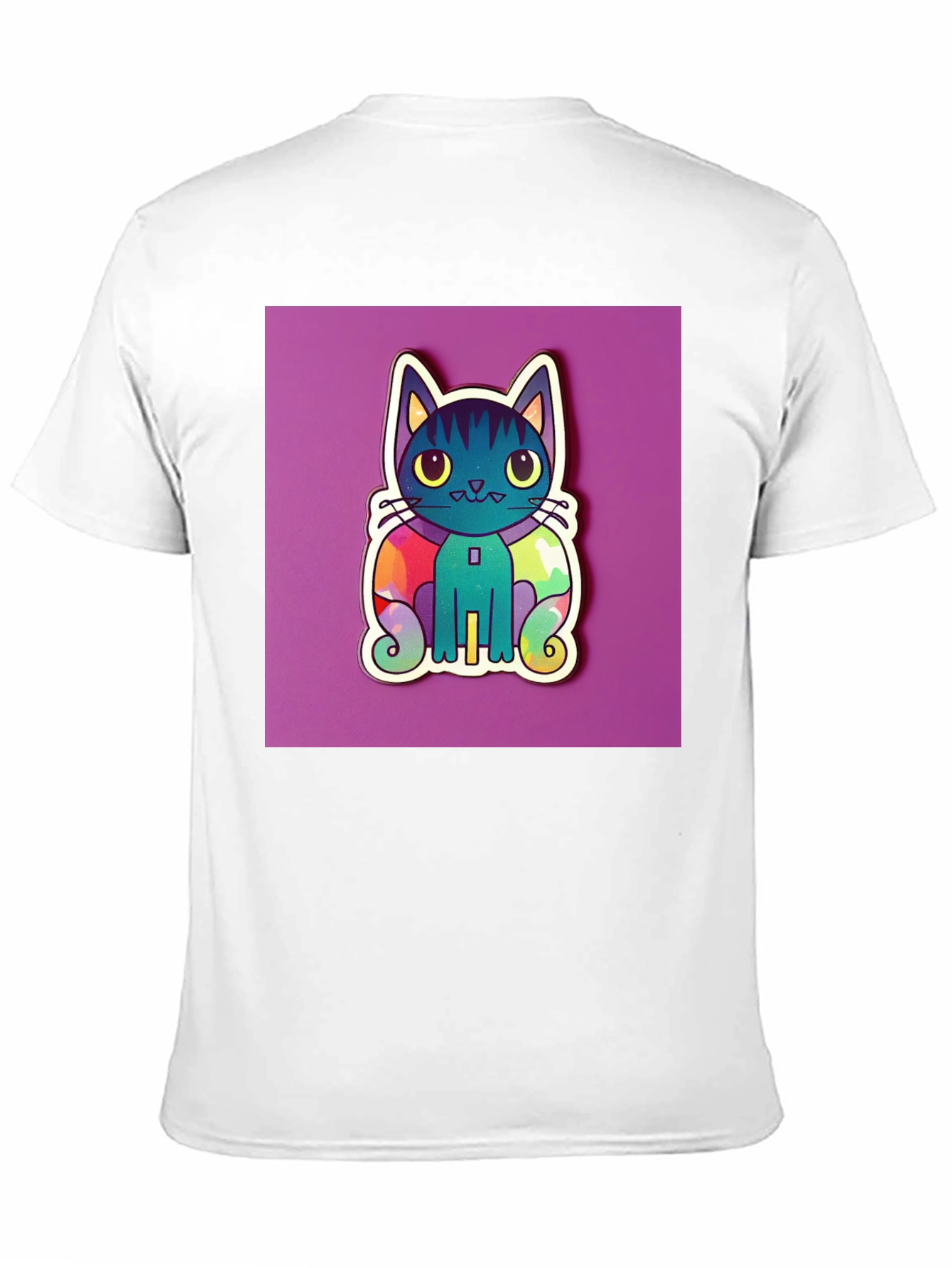 Cute Cat Graphic T-Shirt - Black