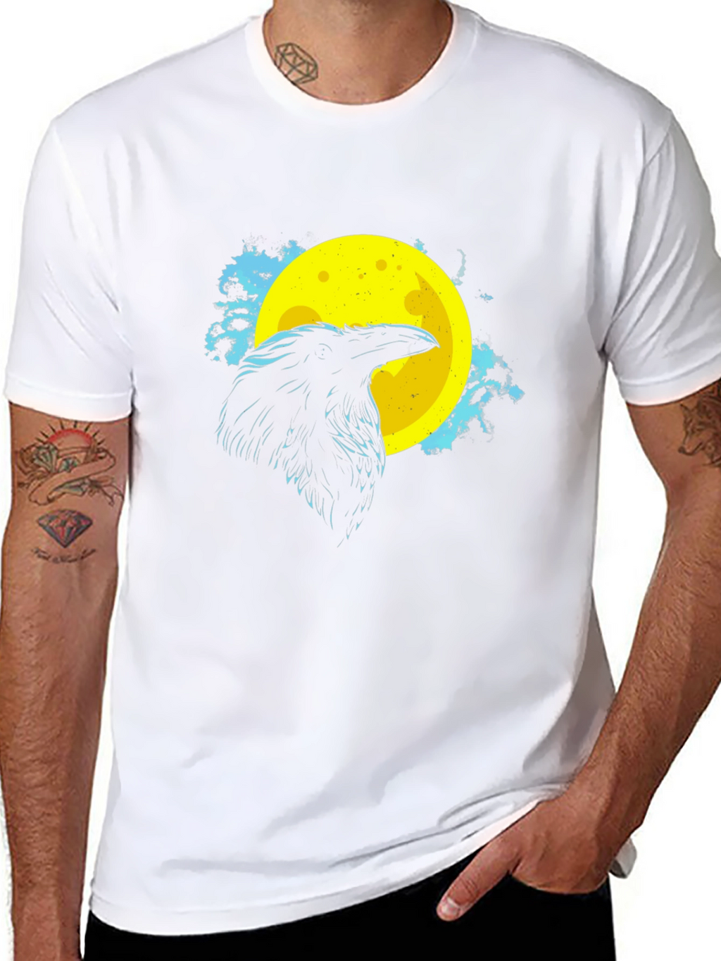 Raven Moon Graphic Tee - Black T-Shirt