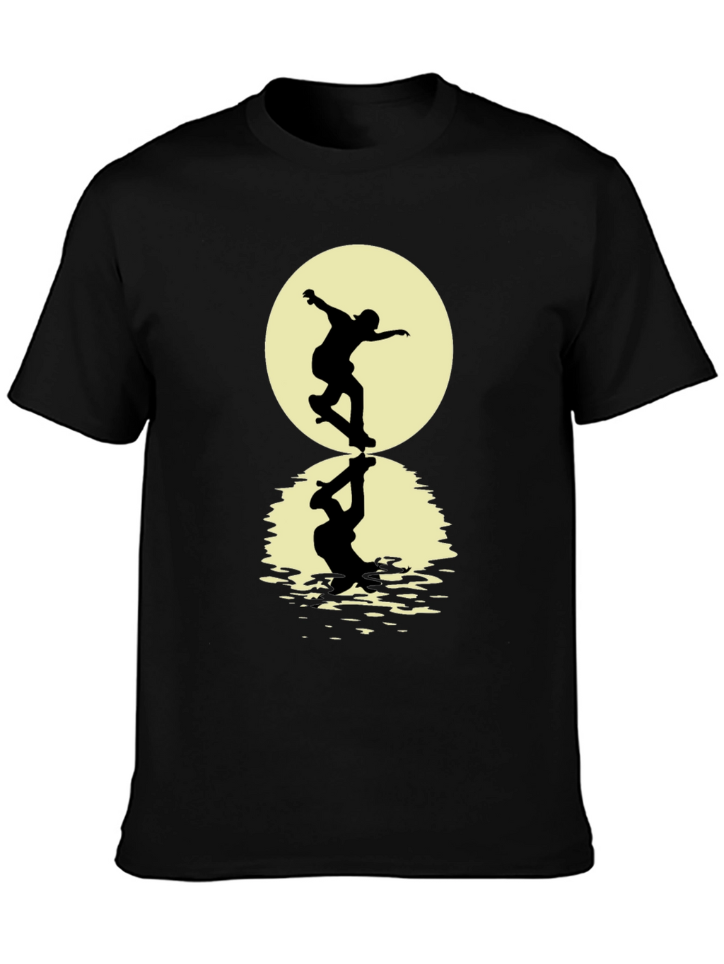 Skateboarding Silhouette T-Shirt - Black Graphic Tee