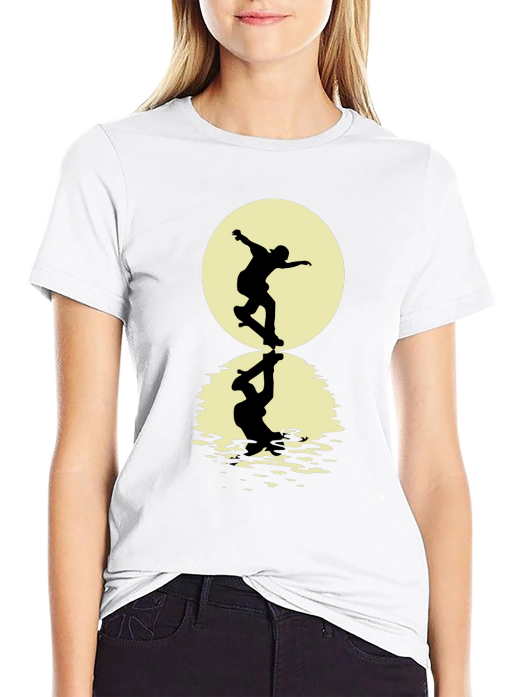 Skateboarding Silhouette T-Shirt - Black Graphic Tee