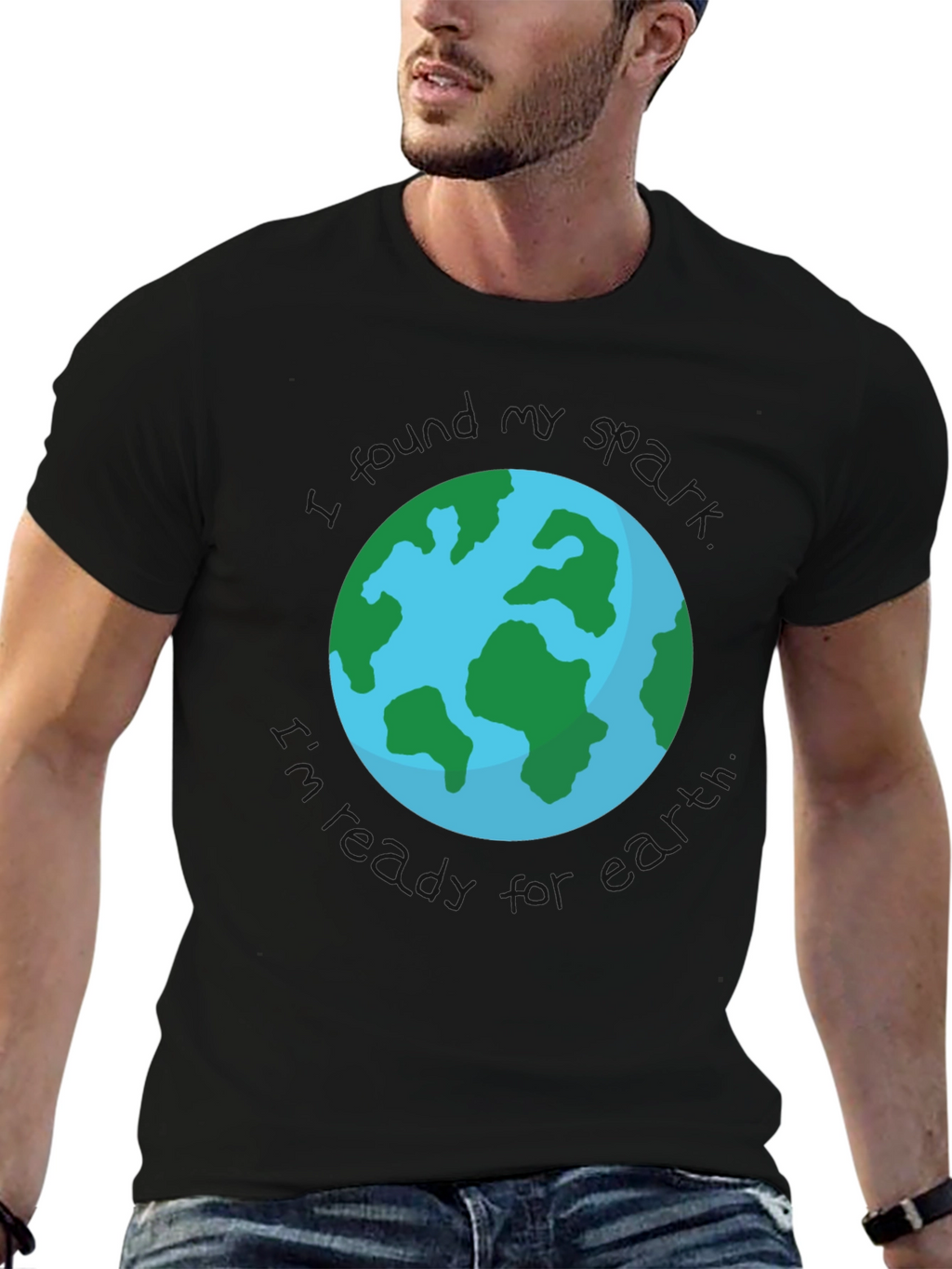 Earth Graphic Black T-Shirt - Save Our Planet!