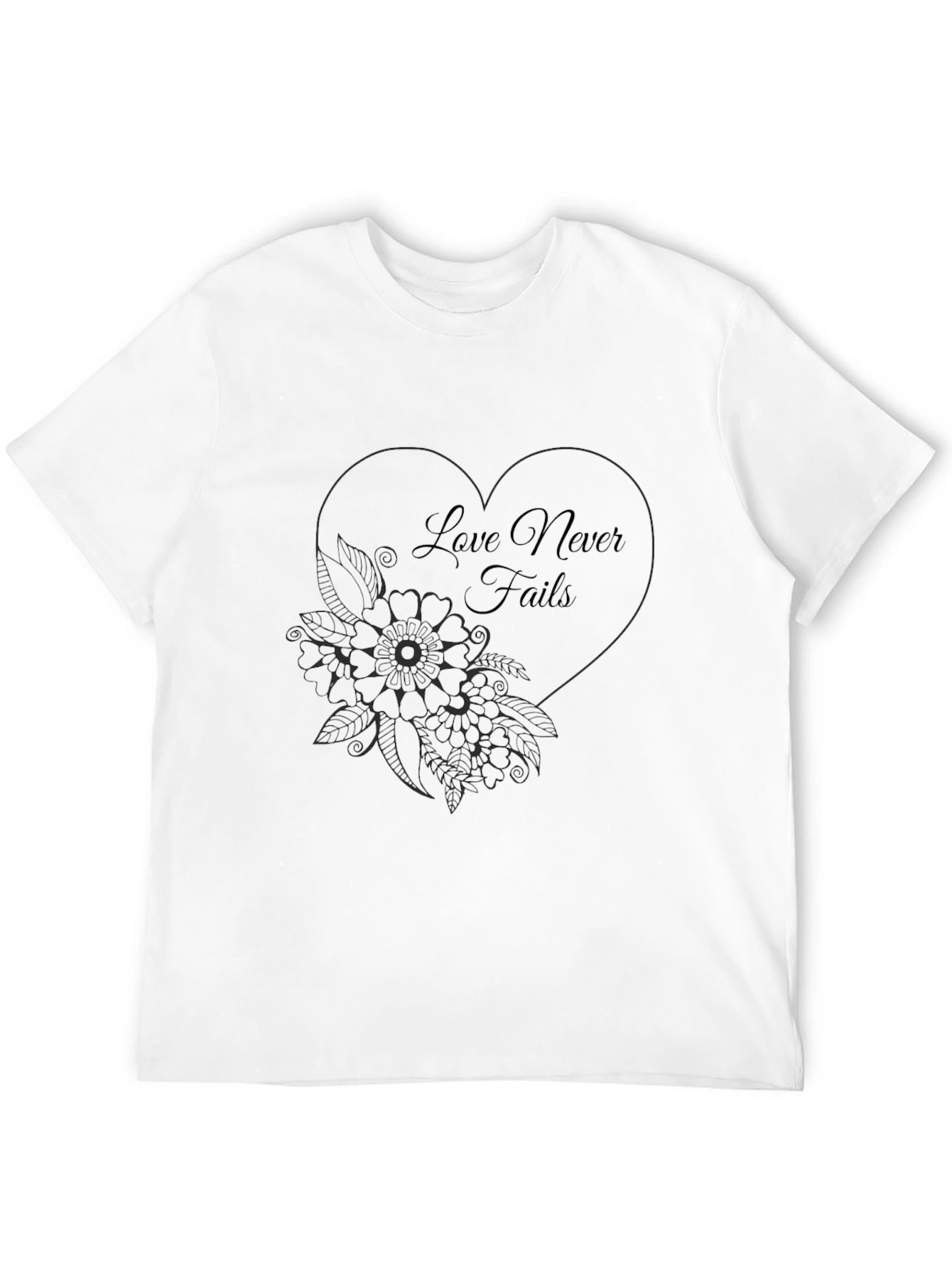 Love Never Fails Graphic Tee - Black