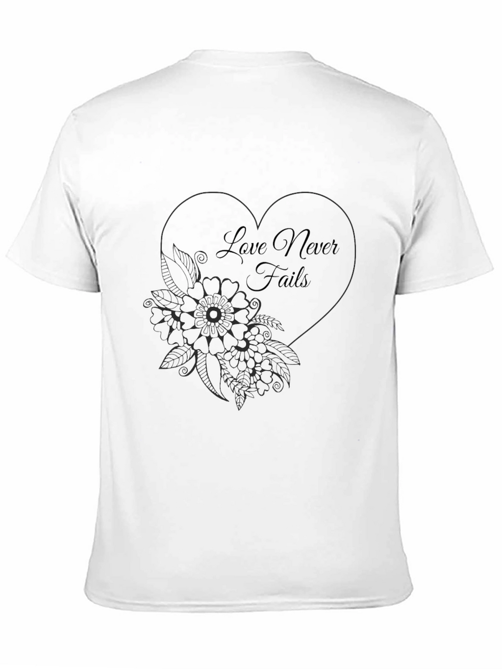 Love Never Fails Graphic Tee - Black