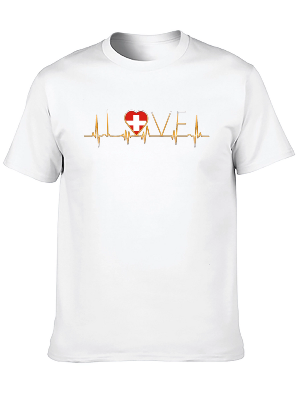 Love Switzerland Heartbeat T-Shirt