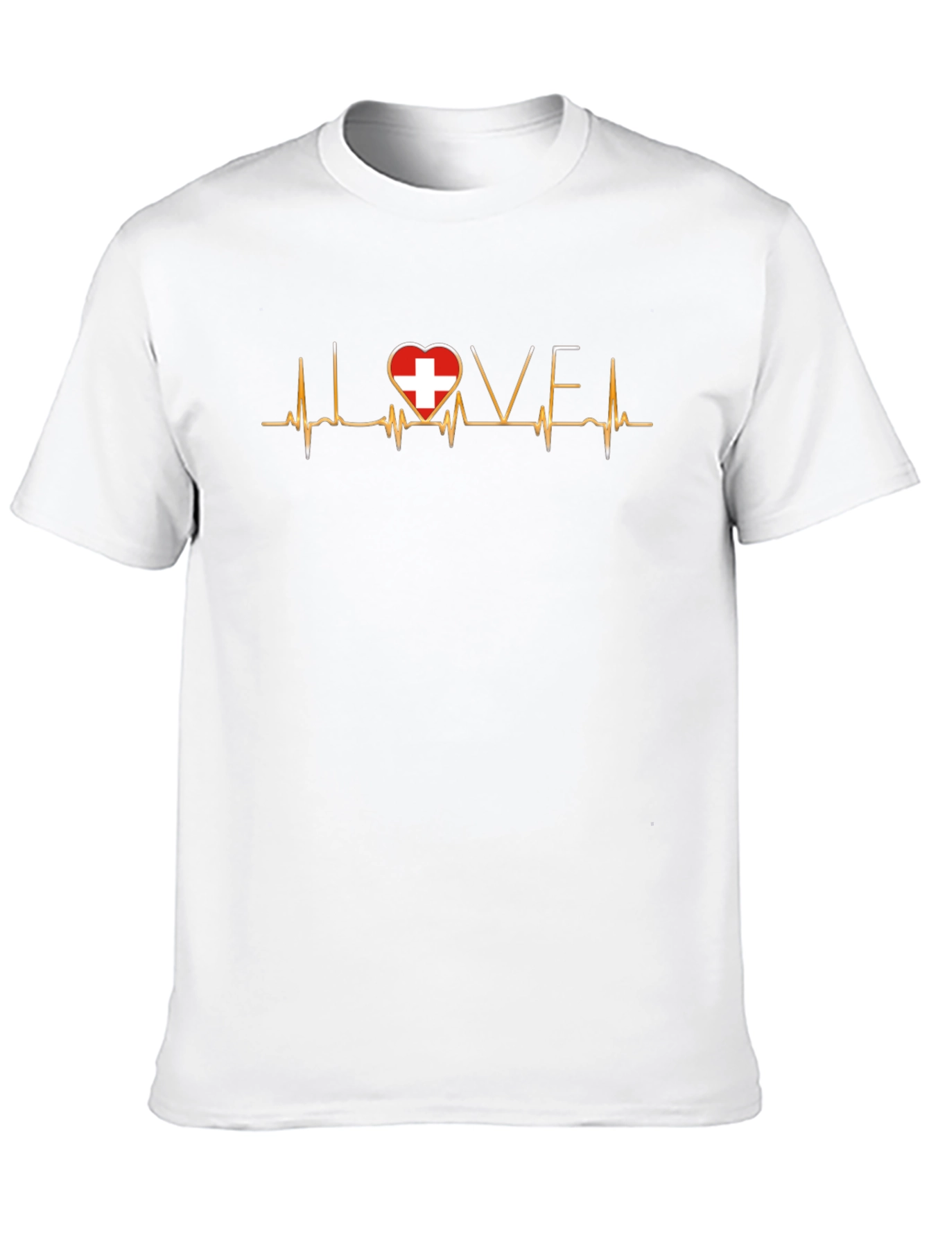 Love Switzerland Heartbeat T-Shirt