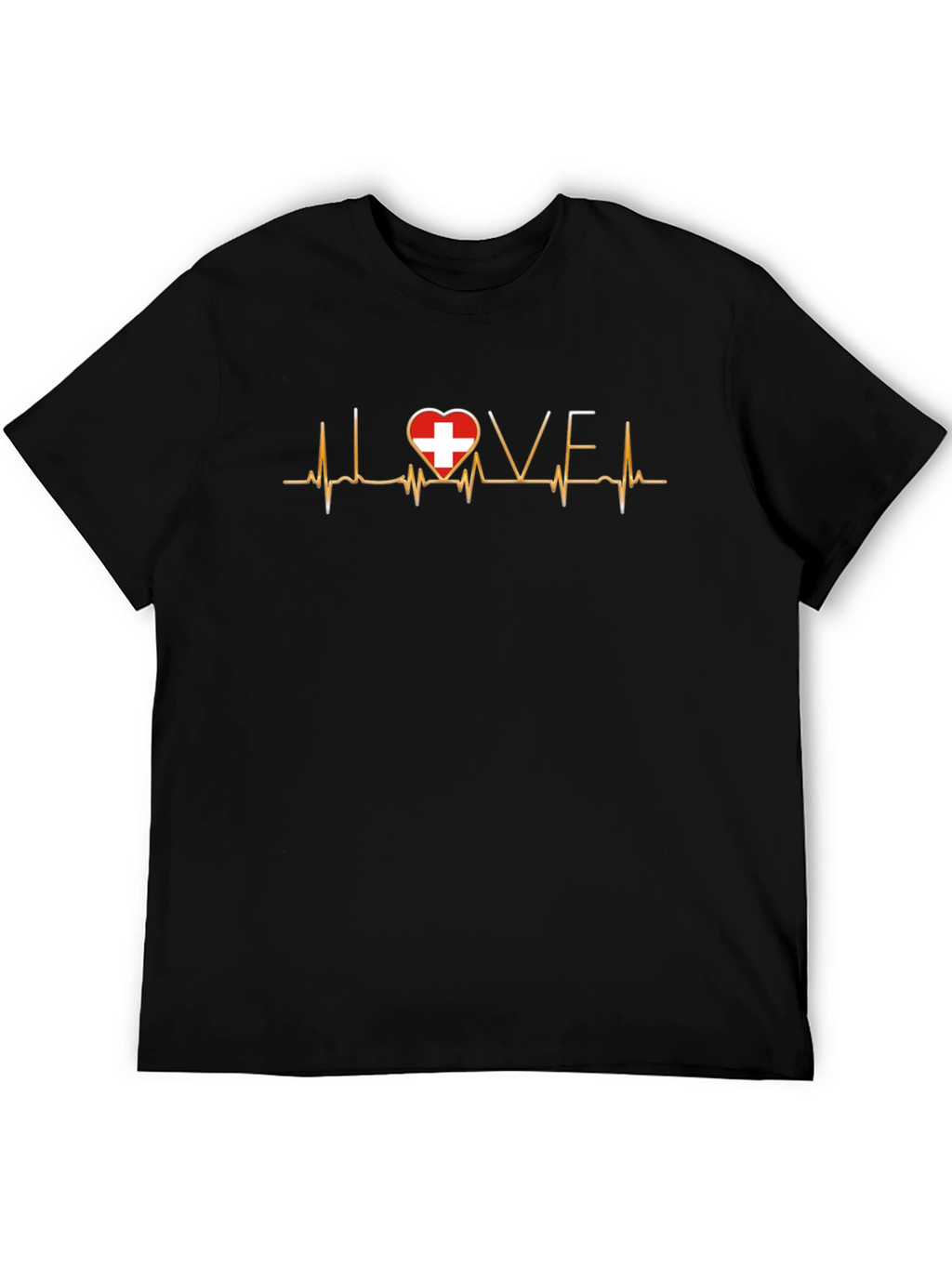 Love Switzerland Heartbeat T-Shirt