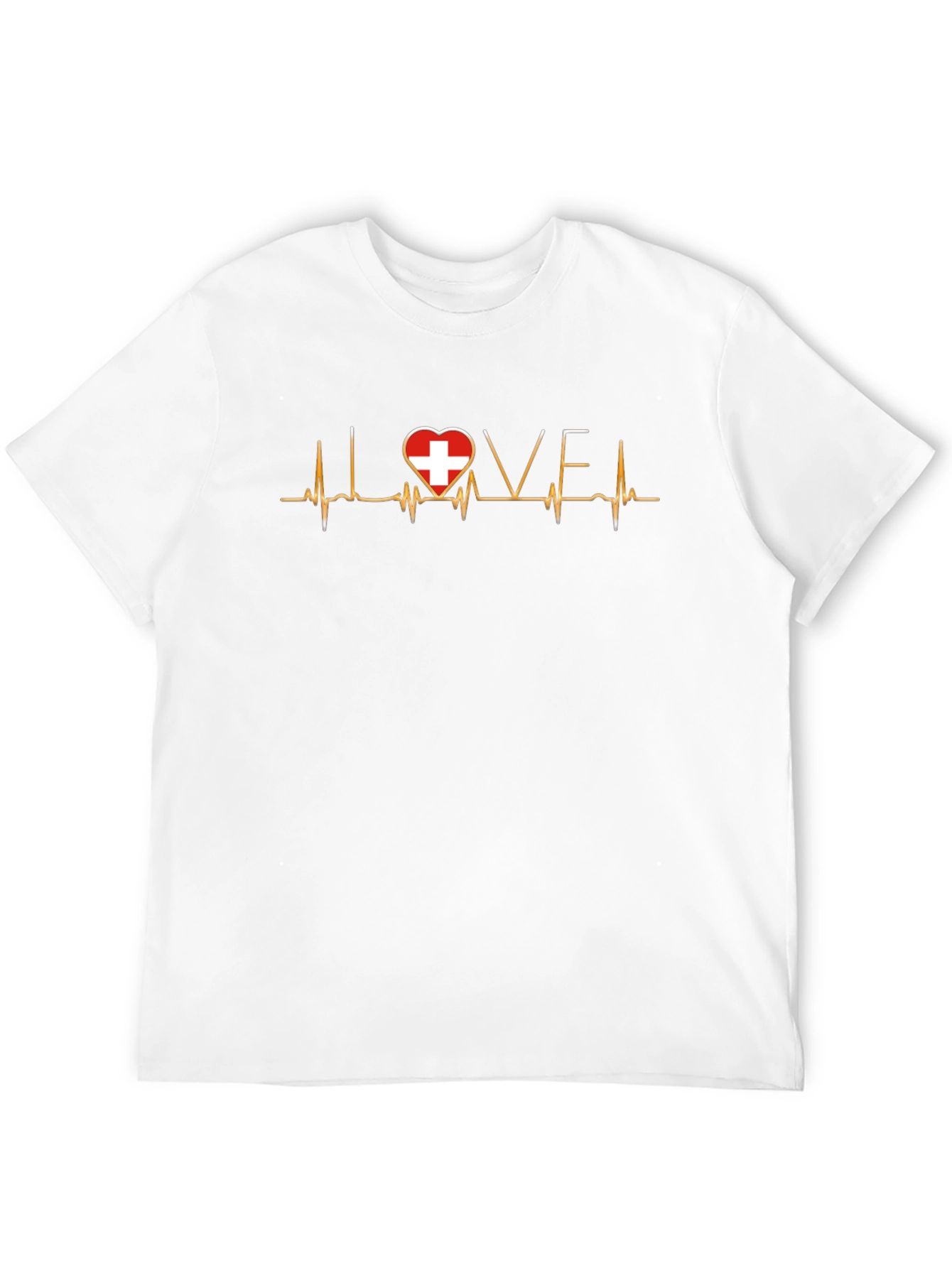 Love Switzerland Heartbeat T-Shirt