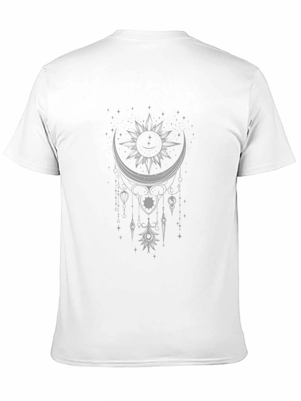 Celestial Sun & Moon Graphic Black T-Shirt