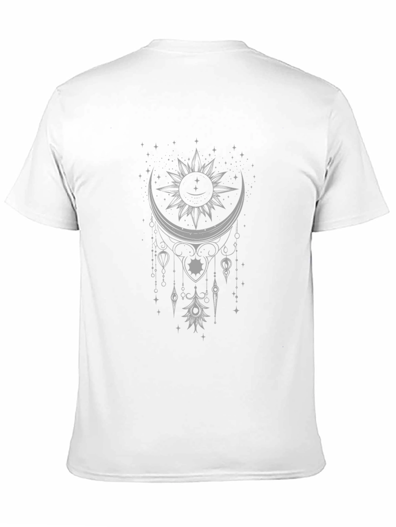 Celestial Sun & Moon Graphic Black T-Shirt