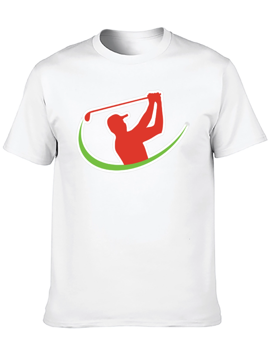 Golf Swing Graphic Tee - Black Cotton T-Shirt
