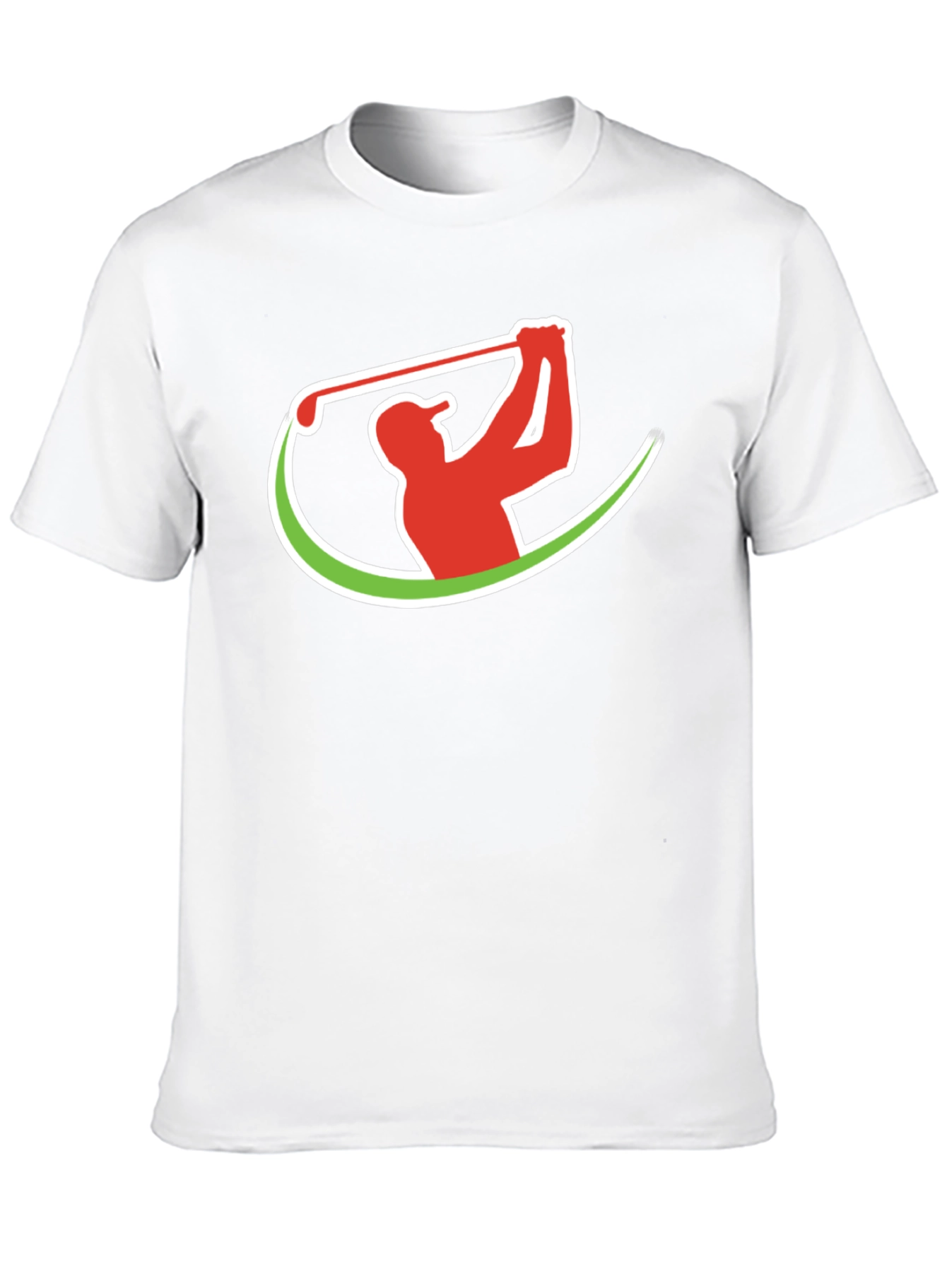 Golf Swing Graphic Tee - Black Cotton T-Shirt