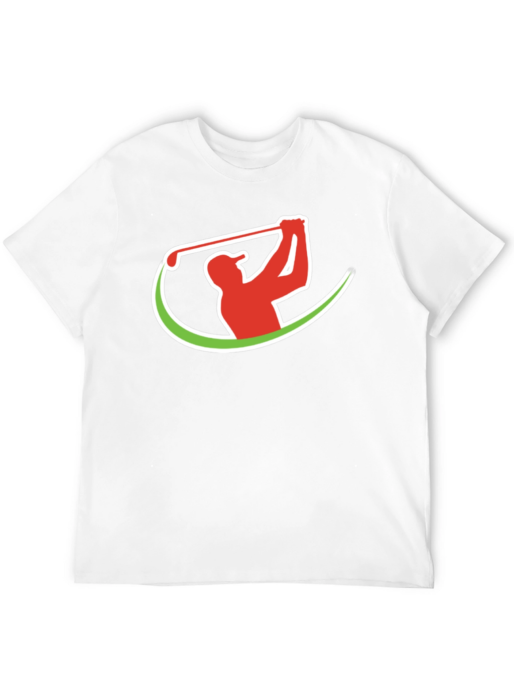 Golf Swing Graphic Tee - Black Cotton T-Shirt