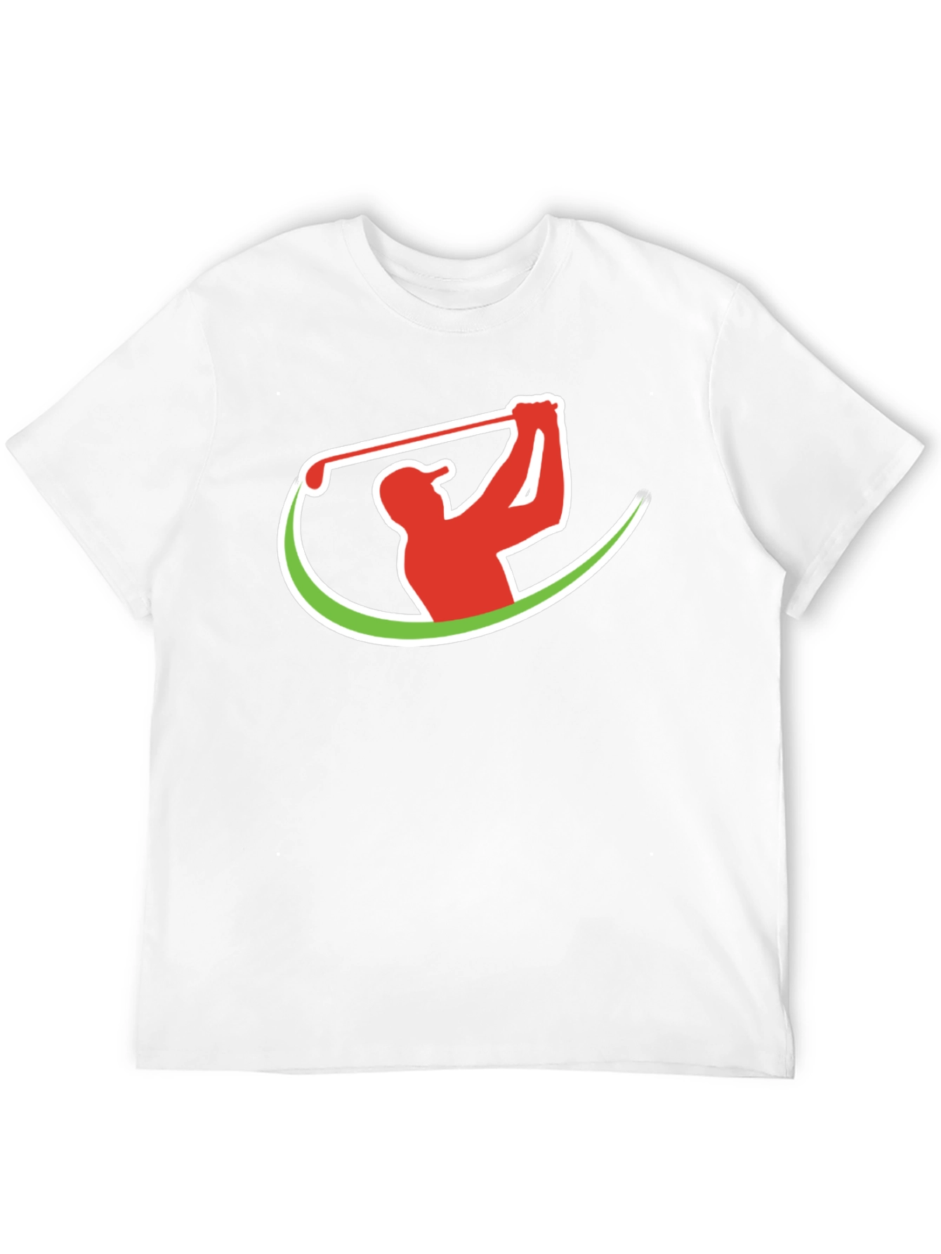 Golf Swing Graphic Tee - Black Cotton T-Shirt