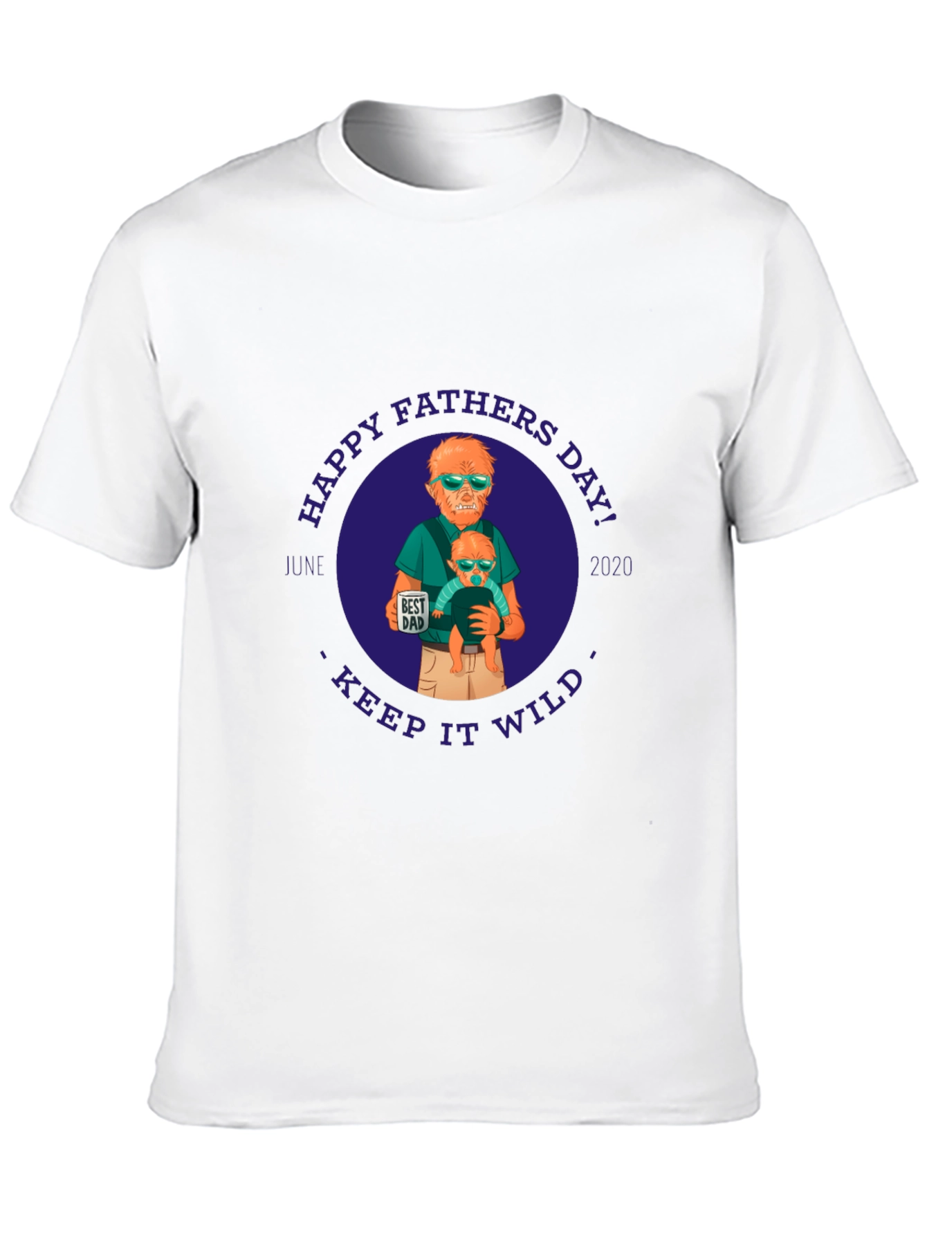 Happy Fathers Day Werewolf Dad Graphic Tee