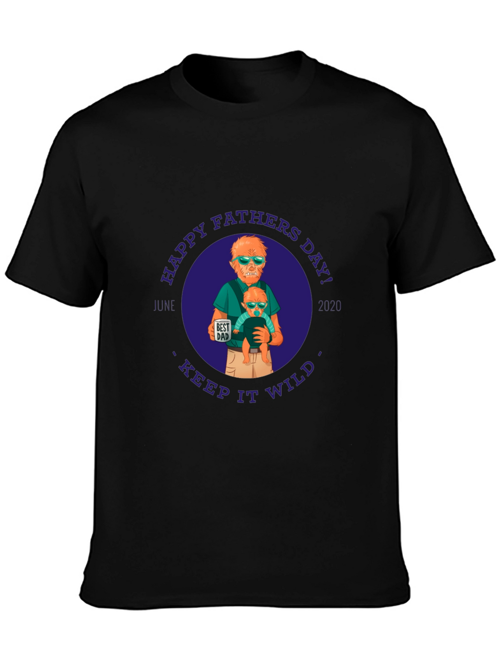 Happy Fathers Day Werewolf Dad Graphic Tee
