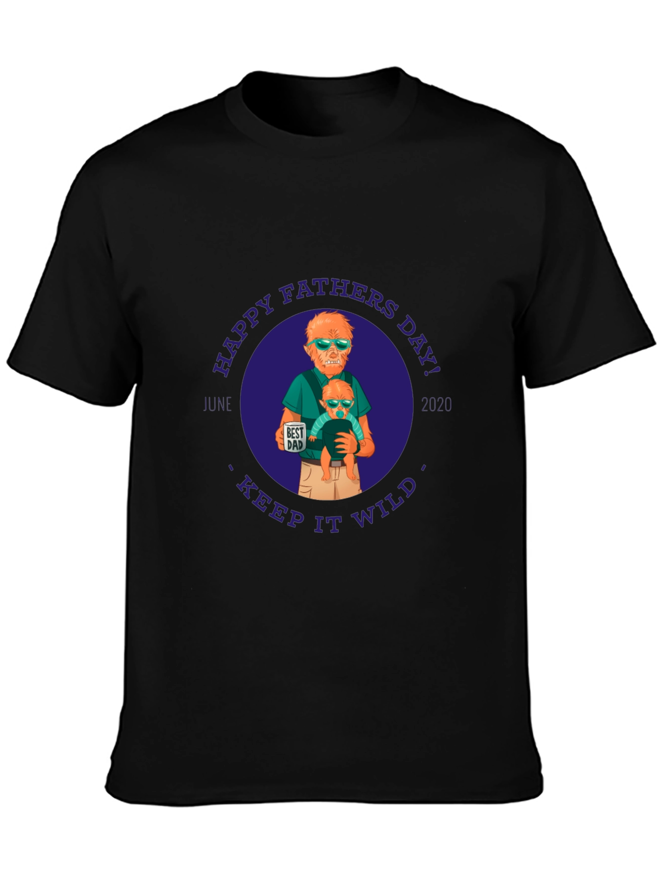 Happy Fathers Day Werewolf Dad Graphic Tee