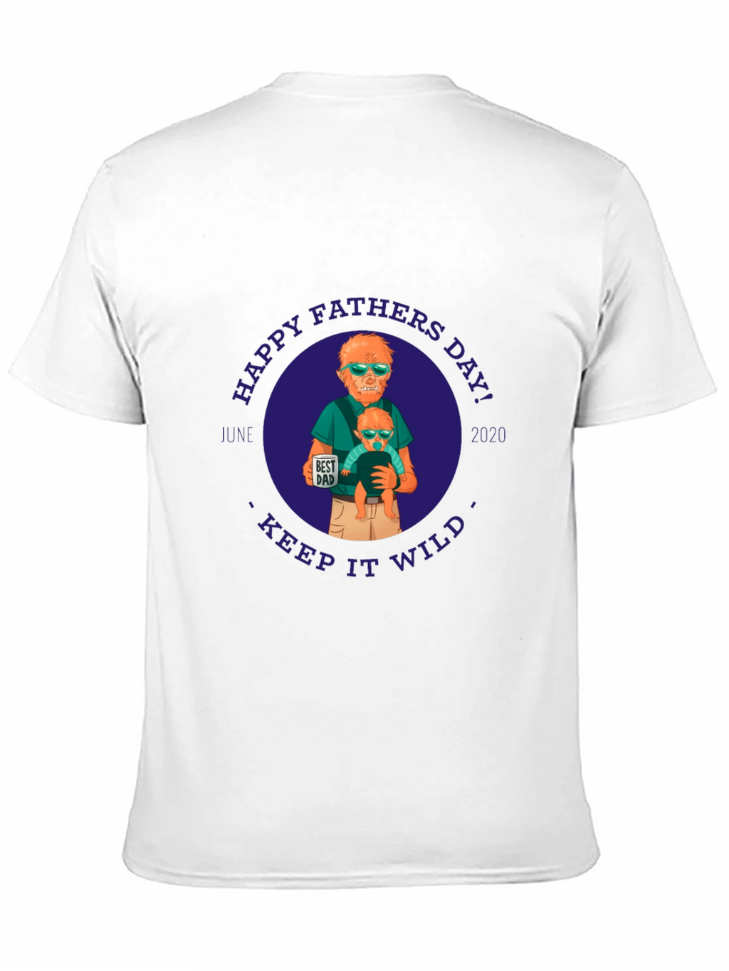 Happy Fathers Day Werewolf Dad Graphic Tee