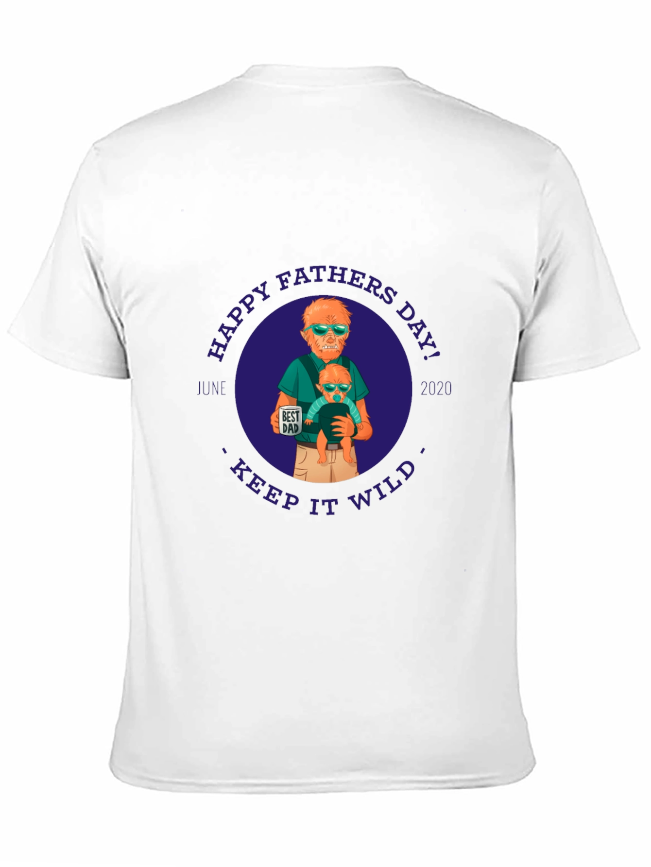 Happy Fathers Day Werewolf Dad Graphic Tee