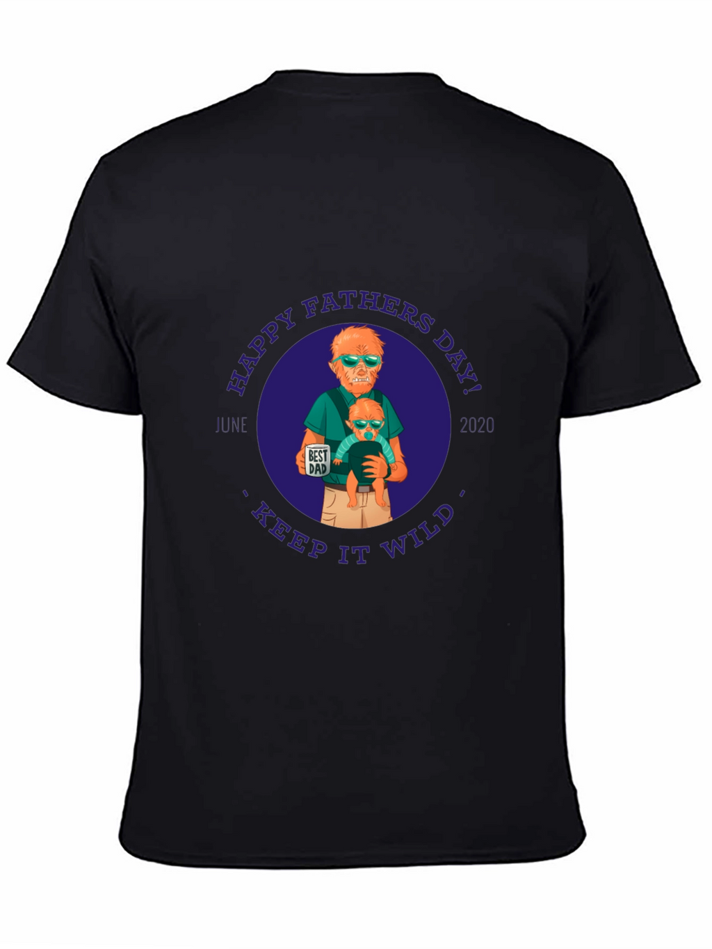 Happy Fathers Day Werewolf Dad Graphic Tee