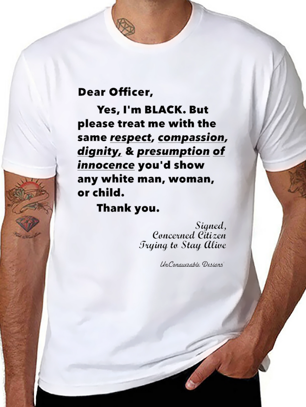 Dear Officer Graphic Tee - Black Lives Matter