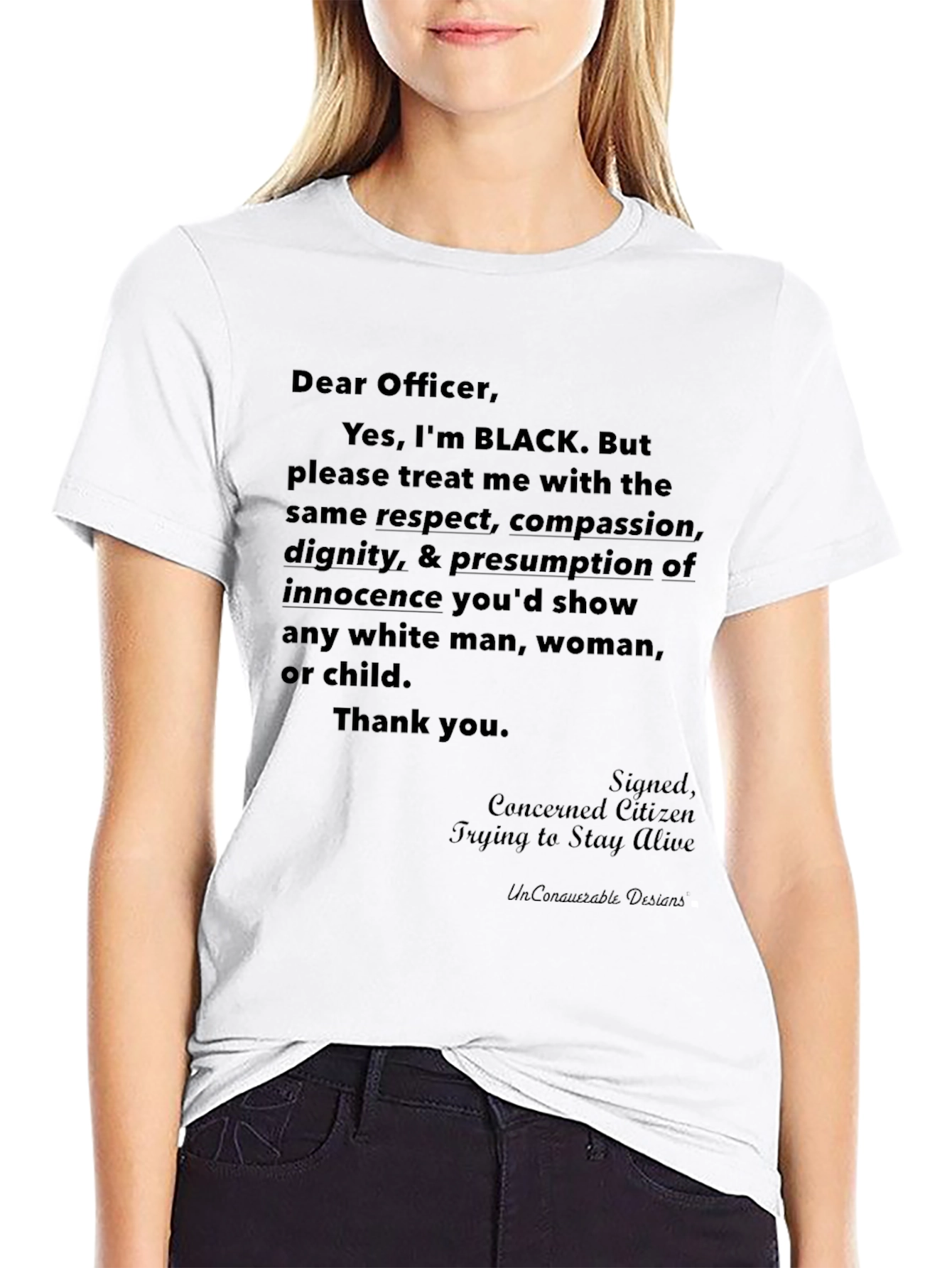 Dear Officer Graphic Tee - Black Lives Matter