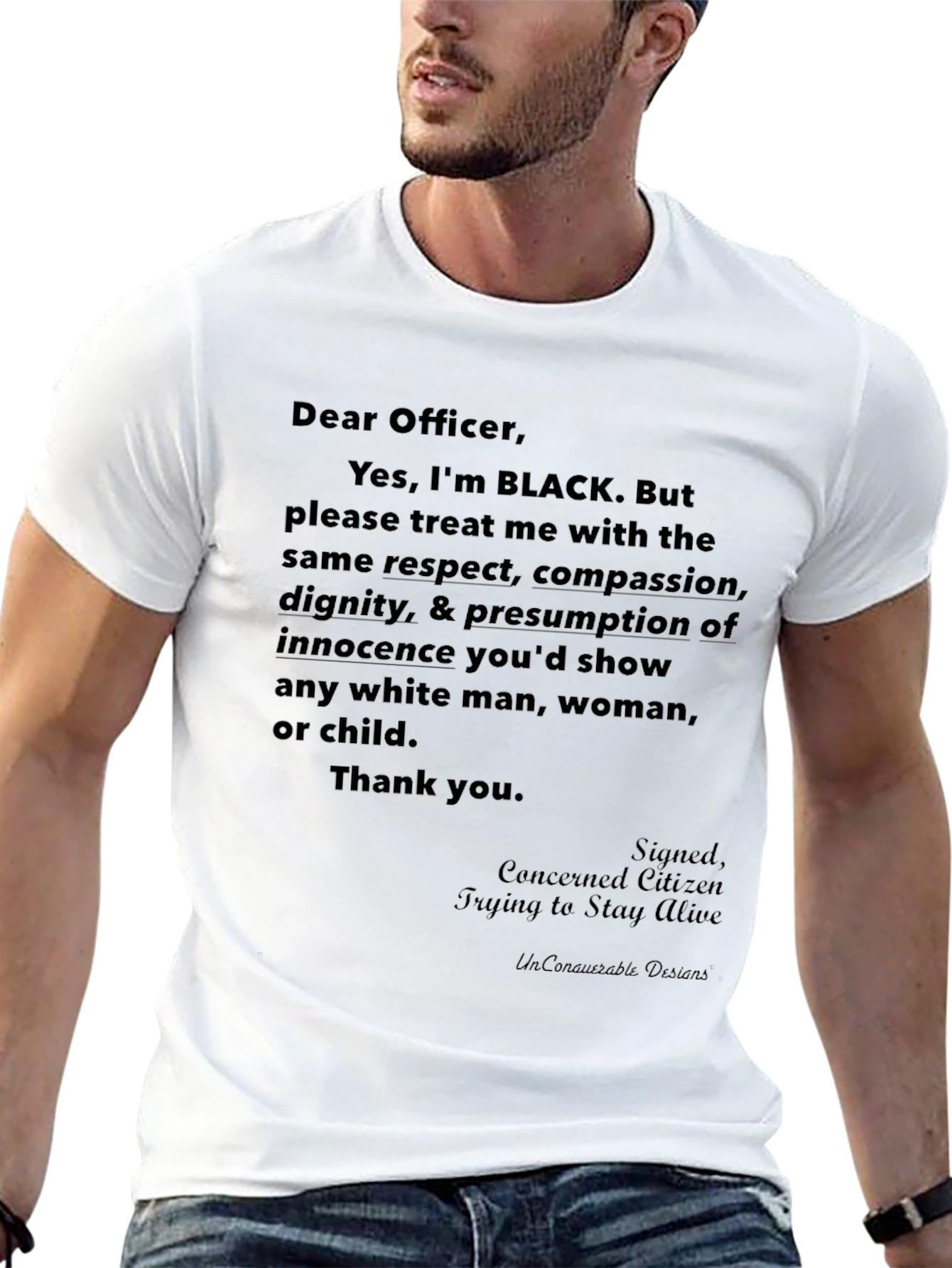 Dear Officer Graphic Tee - Black Lives Matter