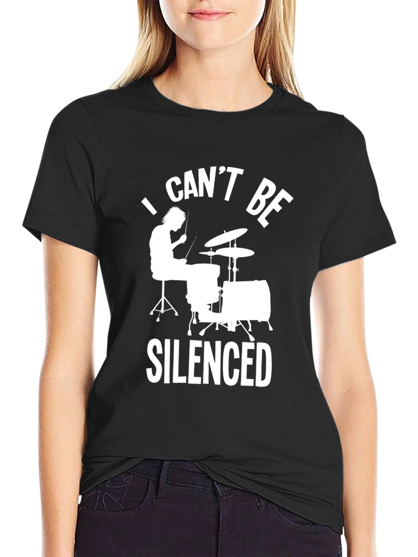 I Cant Be Silenced Drummer T-Shirt - Rock Music Tee