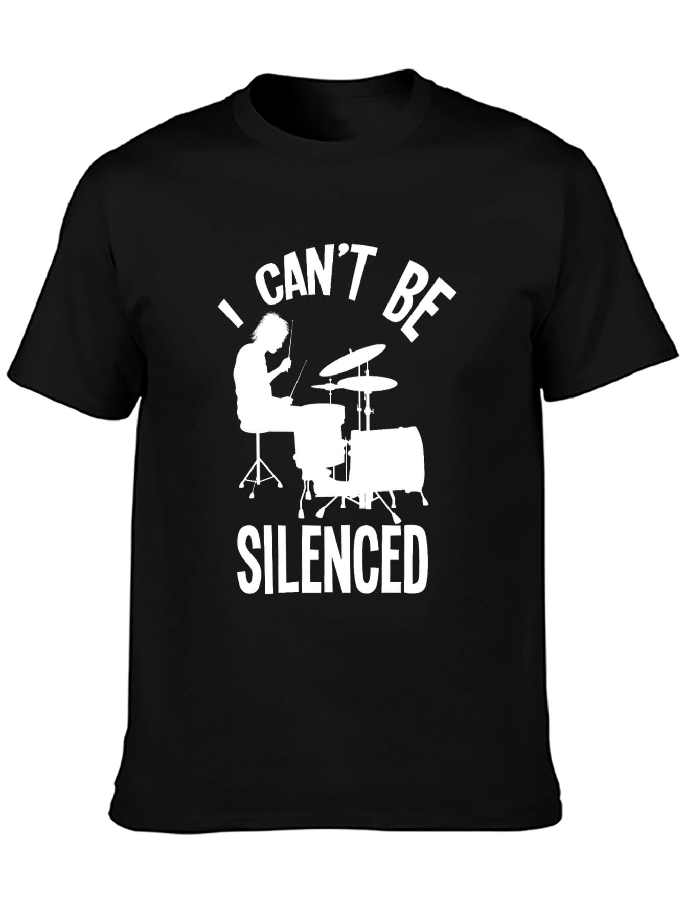 I Cant Be Silenced Drummer T-Shirt - Rock Music Tee