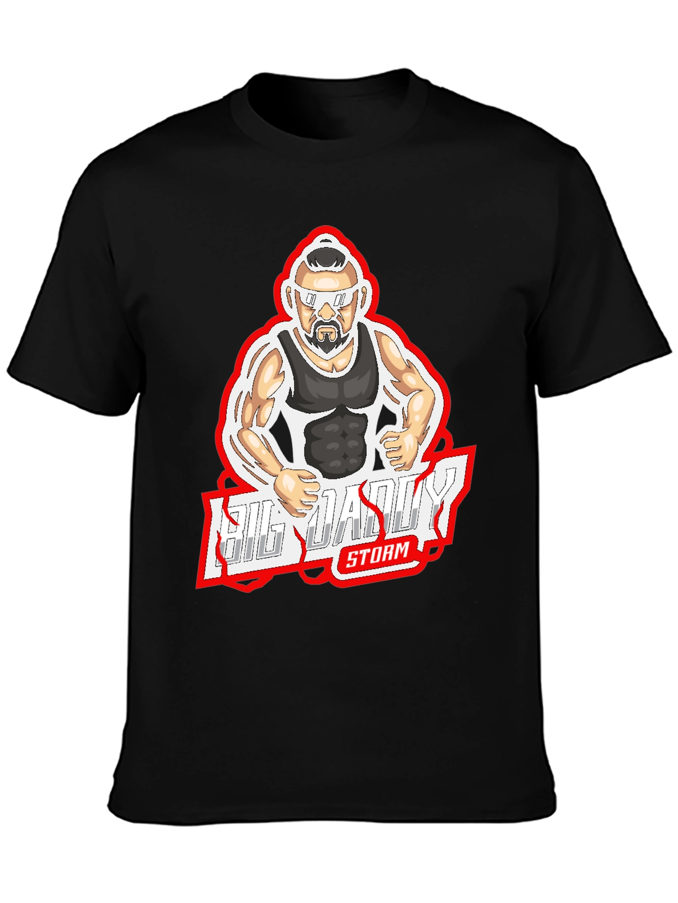 Big Daddy Storm Graphic Tee - Black Cotton T-Shirt
