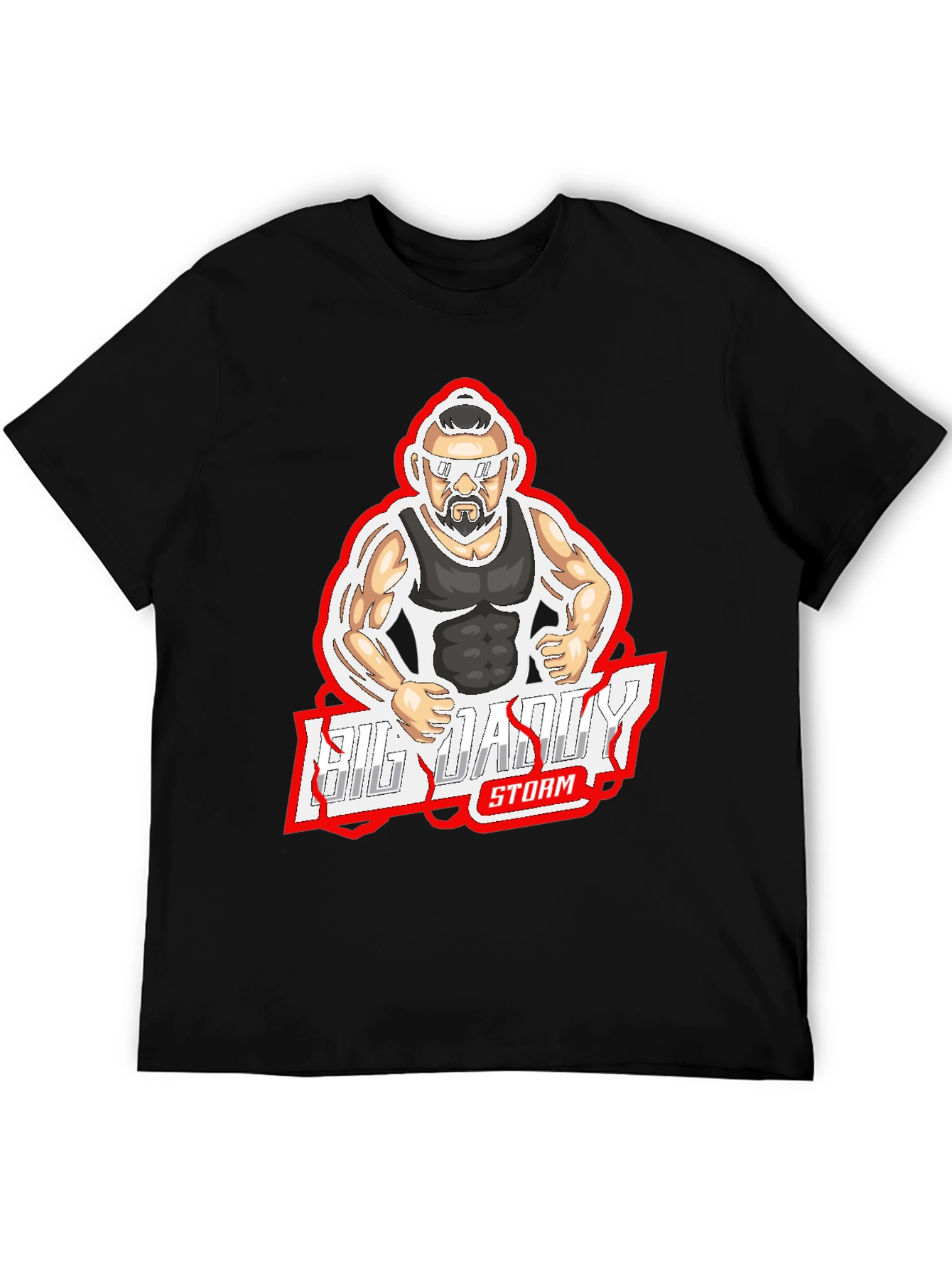 Big Daddy Storm Graphic Tee - Black Cotton T-Shirt