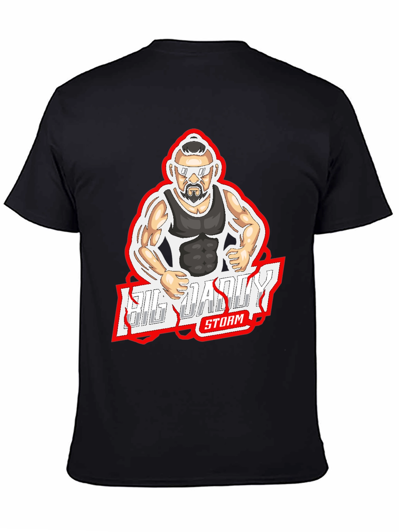 Big Daddy Storm Graphic Tee - Black Cotton T-Shirt