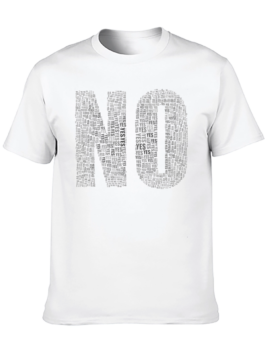 NO YES Word Art T-Shirt