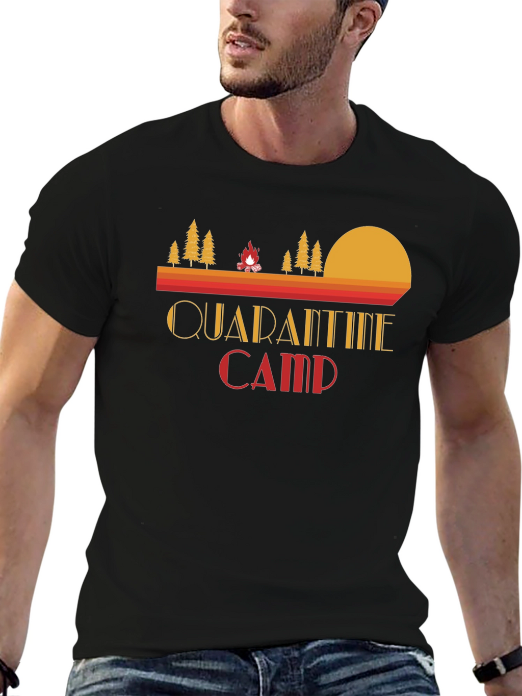 Quarantine Camp Graphic Tee - Retro Style