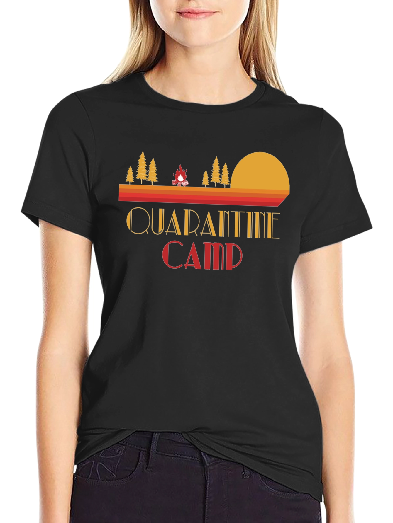 Quarantine Camp Graphic Tee - Retro Style