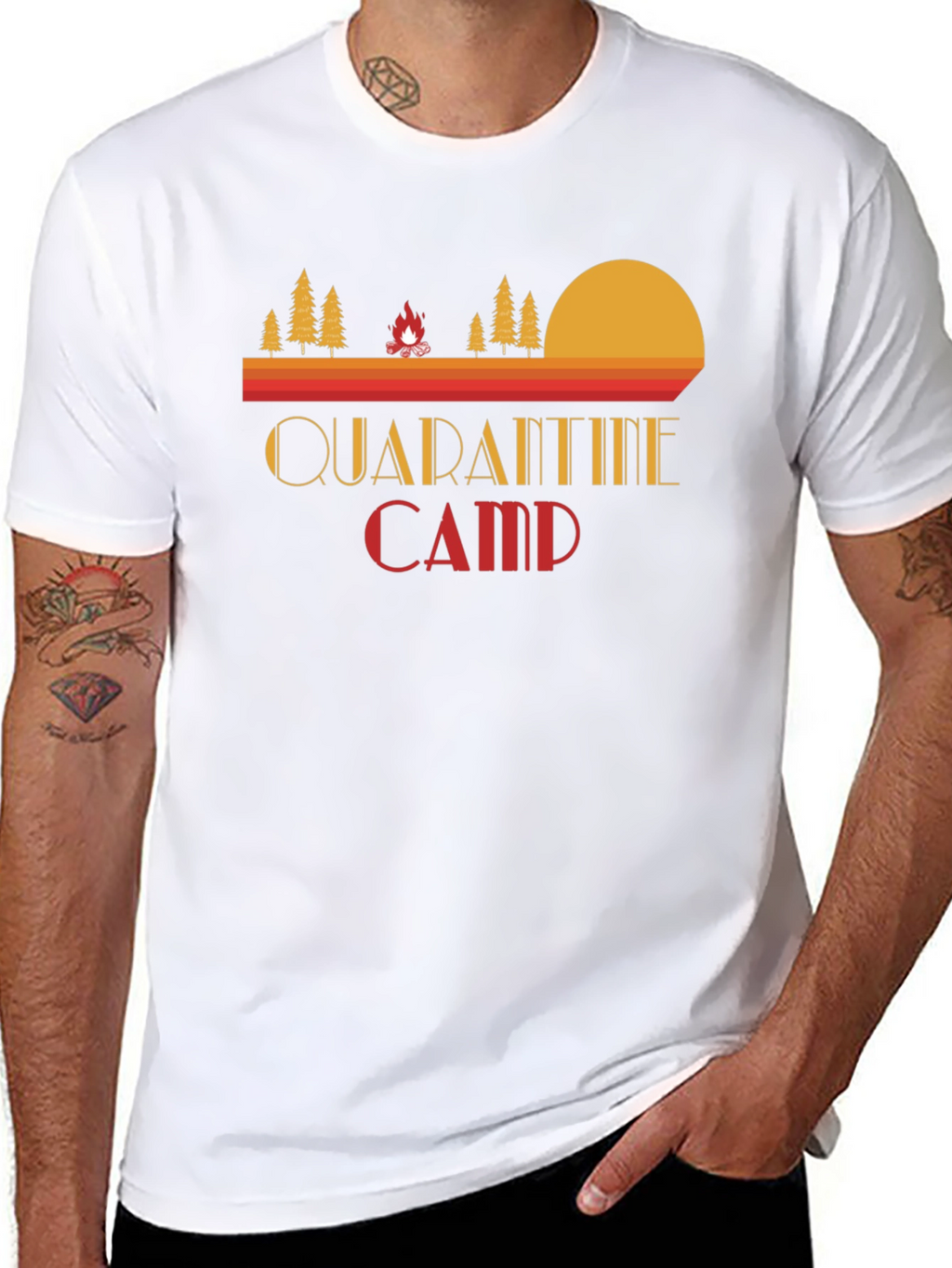 Quarantine Camp Graphic Tee - Retro Style