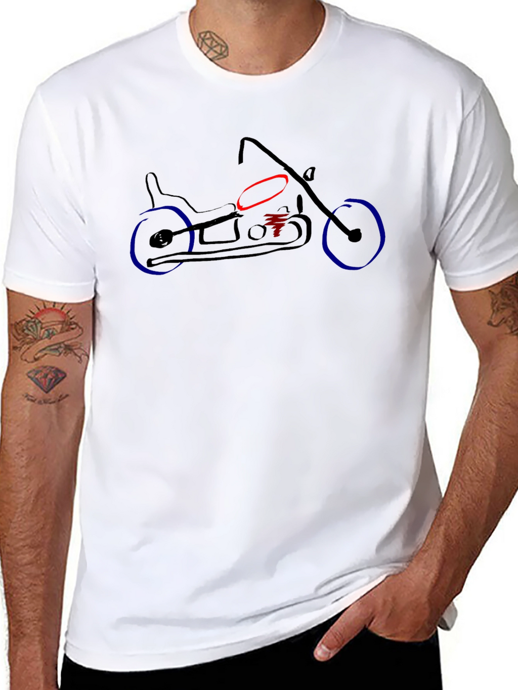 Motorcycle Graphic Tee - Black